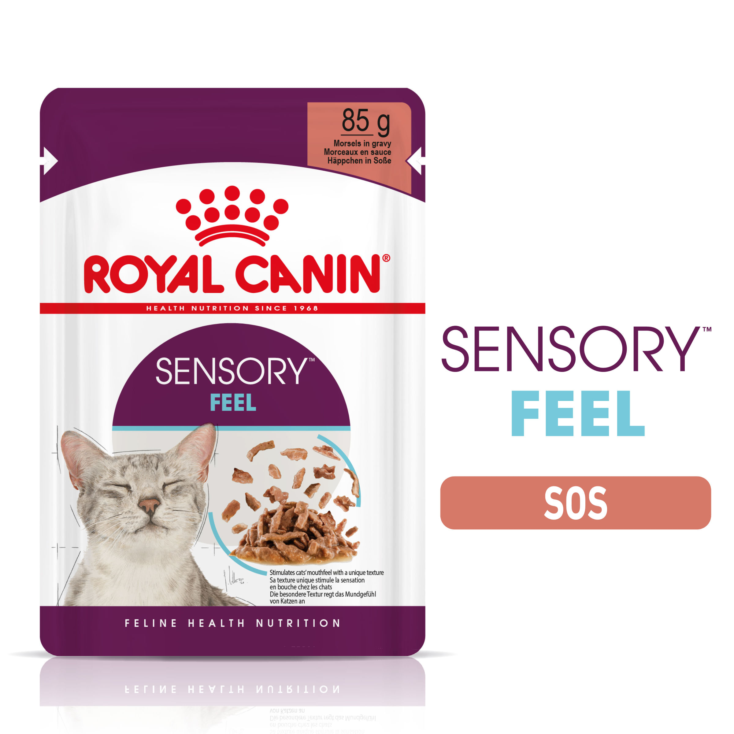 ROYAL CANIN Sensory Feel hrană umedă pisici stimularea simțului tactil (în sos), 85g - poza 2