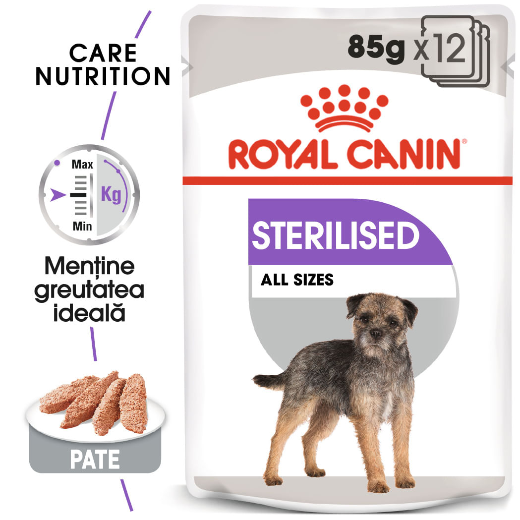 ROYAL CANIN Sterilised Adult, hrană umedă câini sterilizați, (pate), bax, 85g x 12buc - poza 1