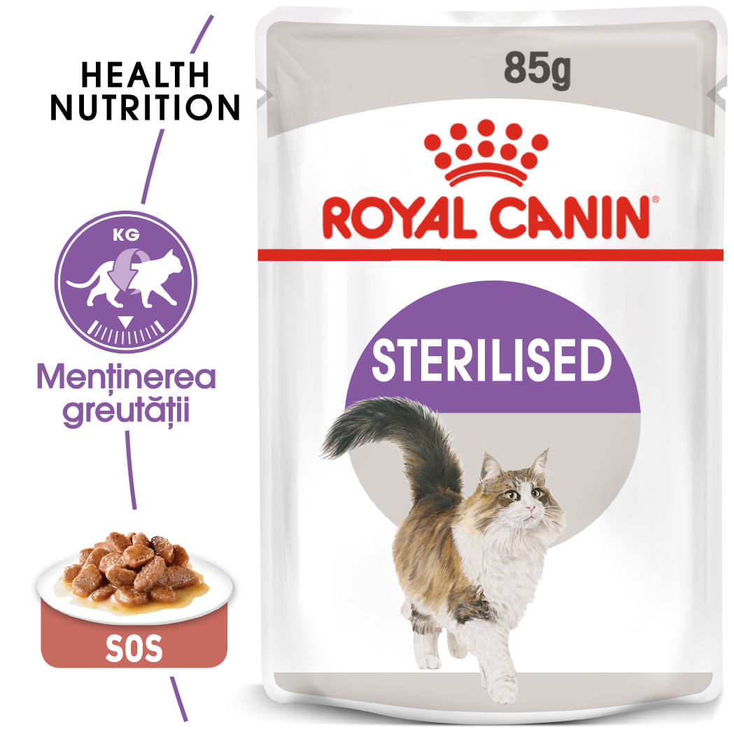 ROYAL CANIN Sterilised Adult, hrană umedă pisici sterilizate, (în sos), 85g - poza 2