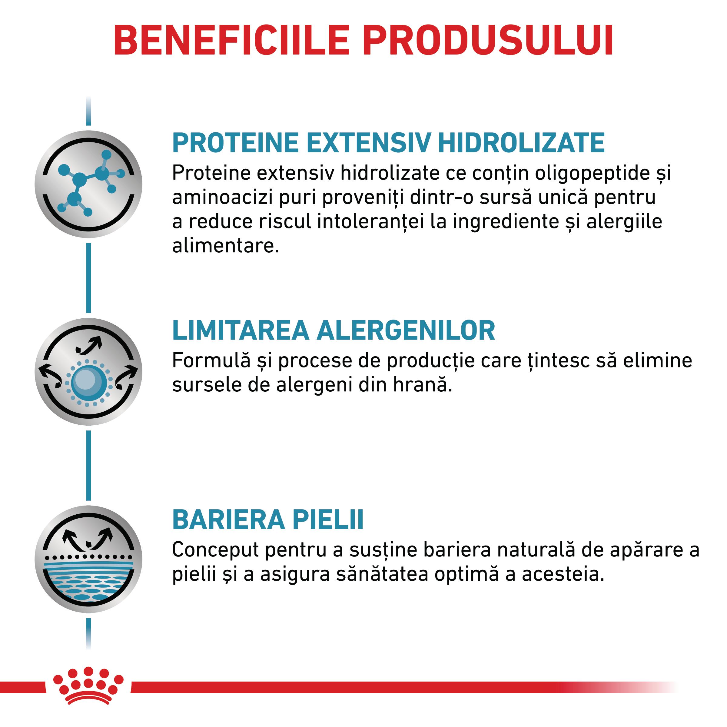 ROYAL CANIN VD Anallergenic, XS-XL, dietă veterinară, hrană uscată câini, alergii alimentare, 8kg - poza 4
