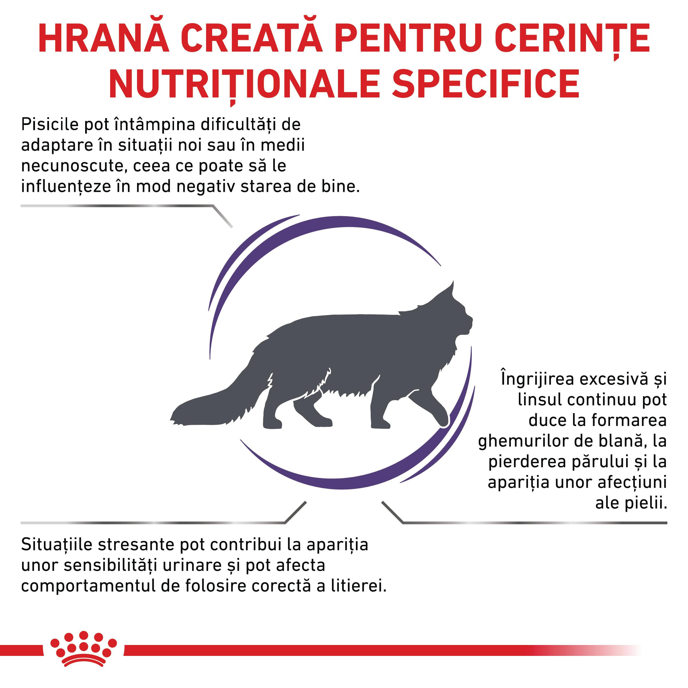 ROYAL CANIN VD Calm, dietă veterinară, hrană uscată pisici, sistem nervos & calmante, 2kg - poza 3