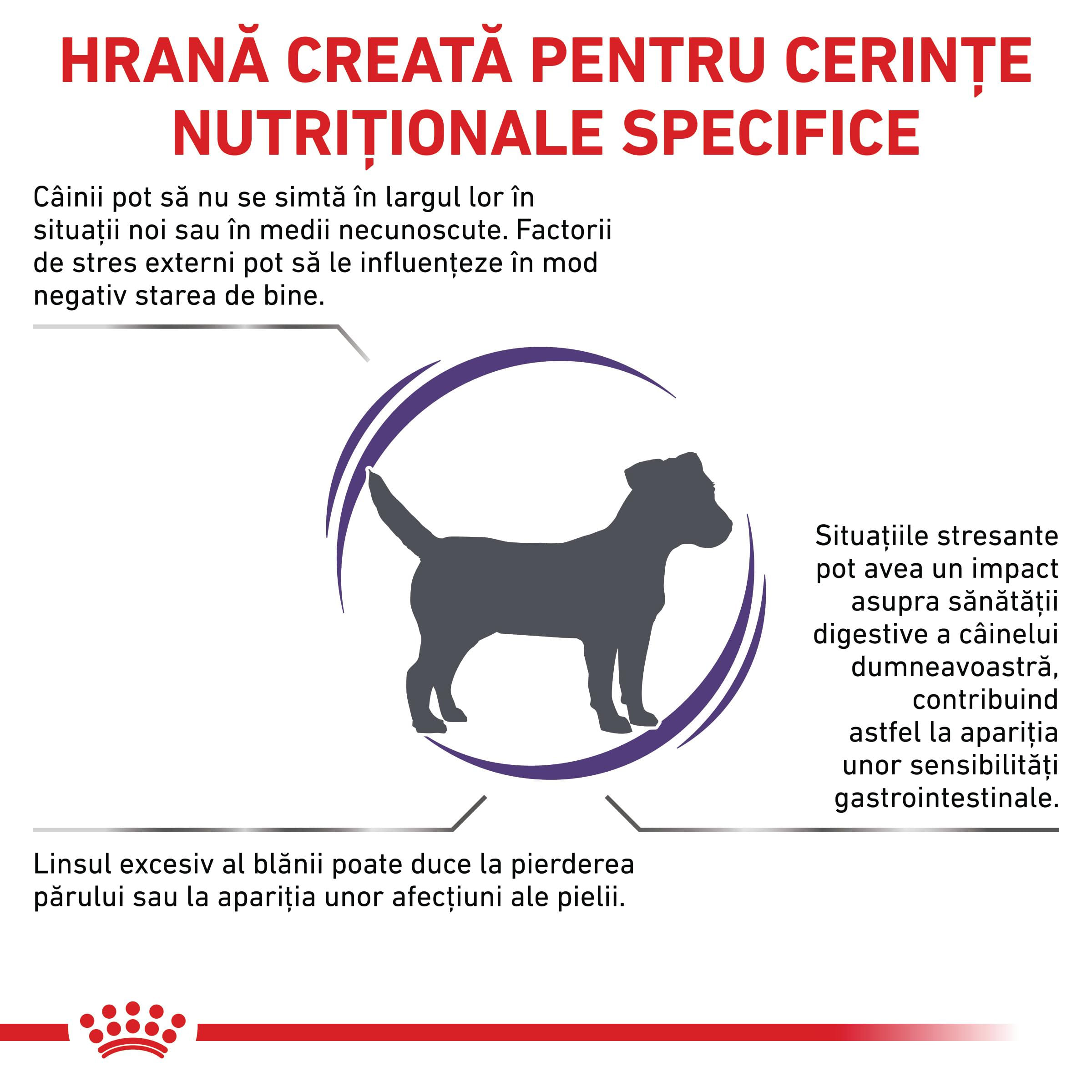ROYAL CANIN VD Calm, XS-XL, dietă veterinară, hrană uscată câini, sistem nervos & calmante, 4kg - poza 3