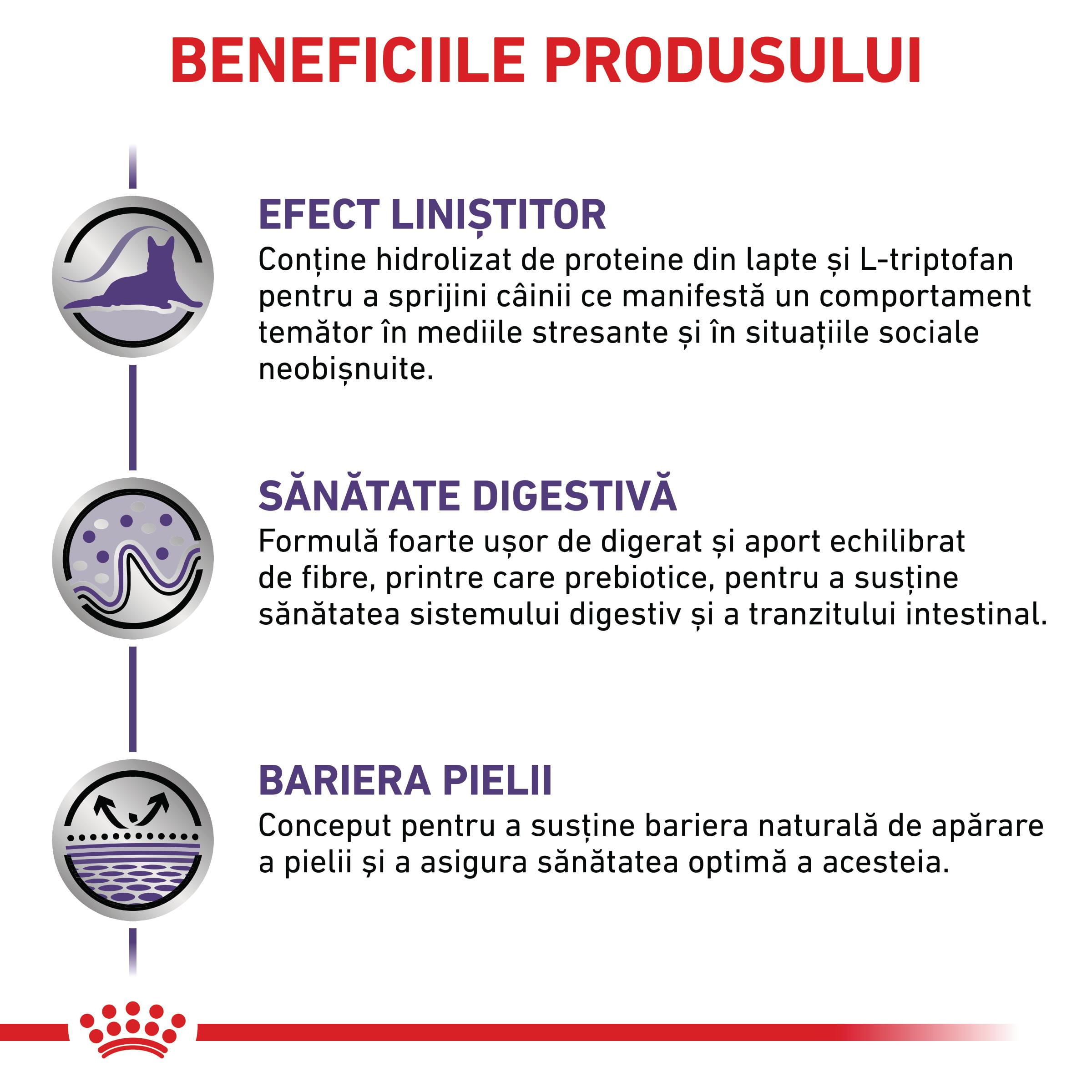 ROYAL CANIN VD Calm, XS-XL, dietă veterinară, hrană uscată câini, sistem nervos & calmante, 4kg - poza 4