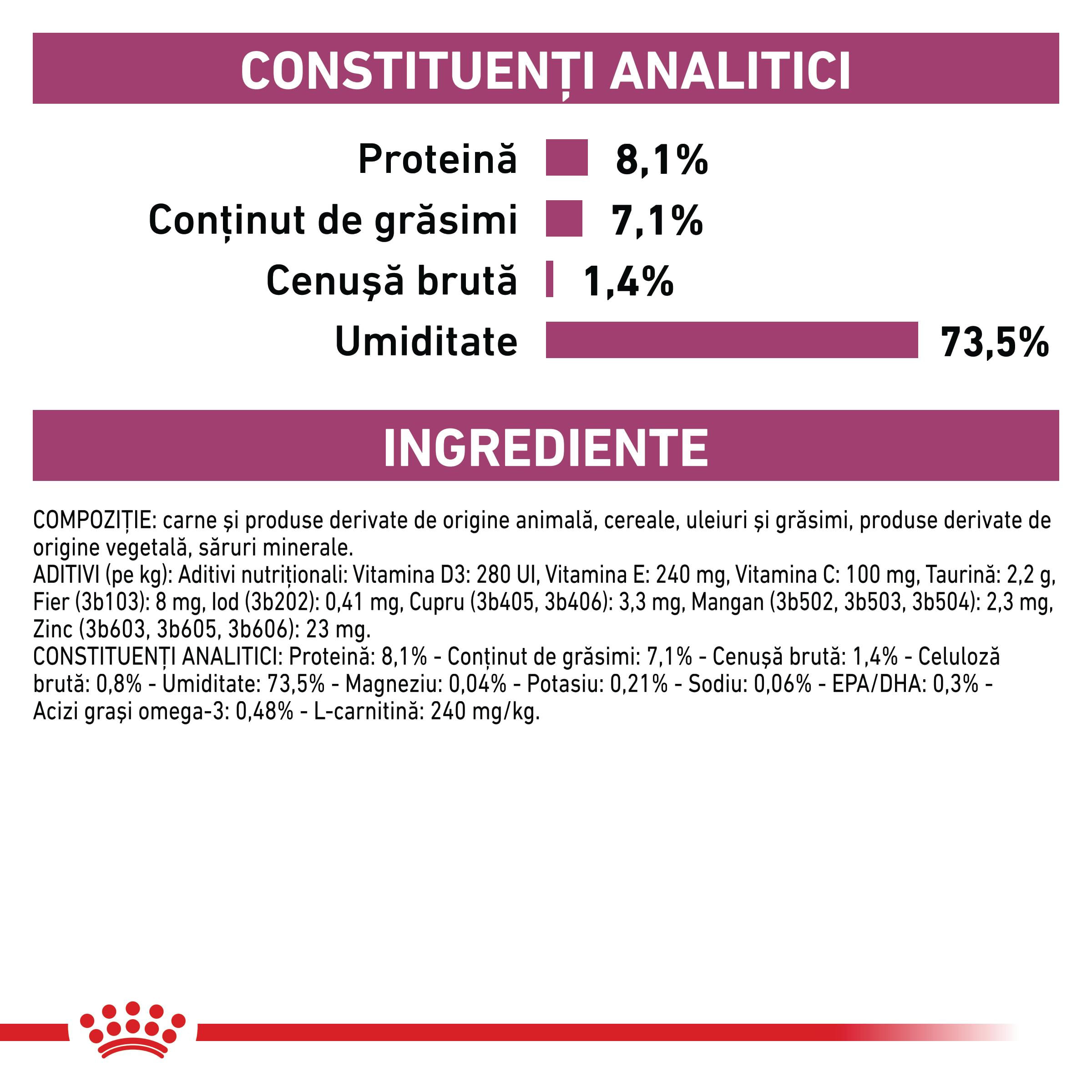 ROYAL CANIN VD Cardiac, XS-XL, dietă veterinară, conservă hrană umedă câini, sistem cardio-vascular (pate), 410g - poza 5