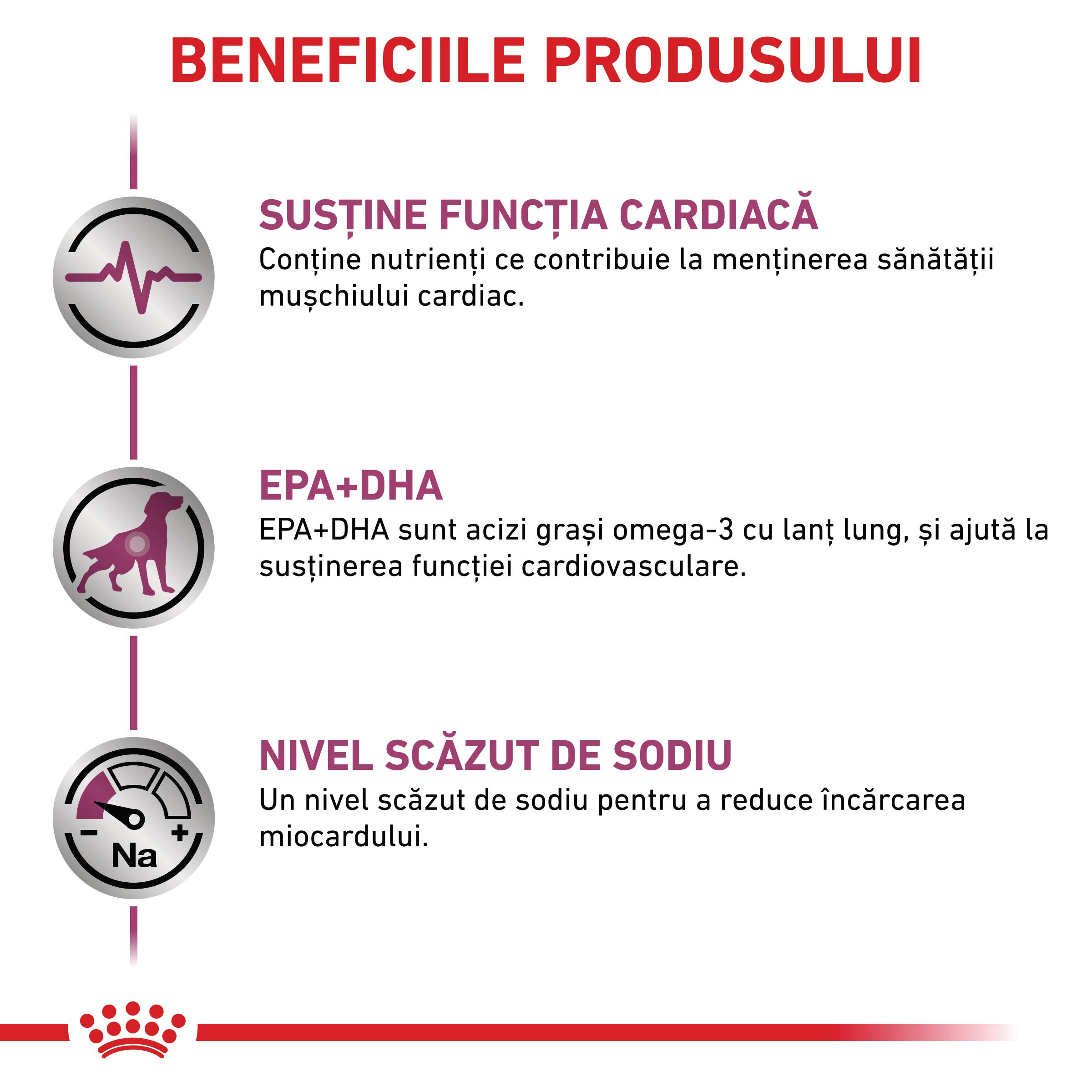 ROYAL CANIN VD Cardiac, XS-XL, dietă veterinară, hrană uscată câini, sistem cardio-vascular, 2kg - poza 4