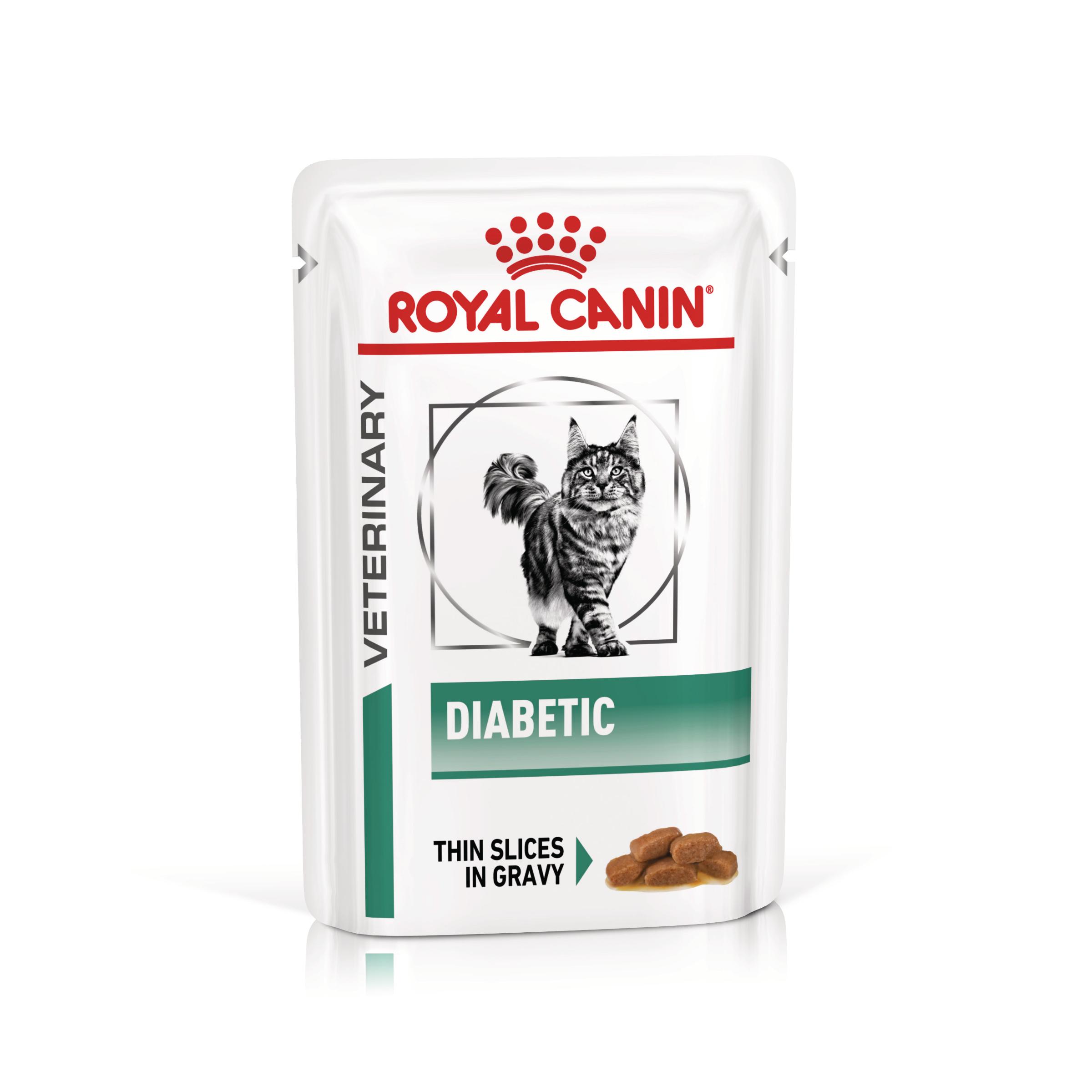 ROYAL CANIN VD Diabetic, dietă veterinară, plic hrană umedă pisici, diabet, (în sos), bax, 85g x 12buc - poza 1