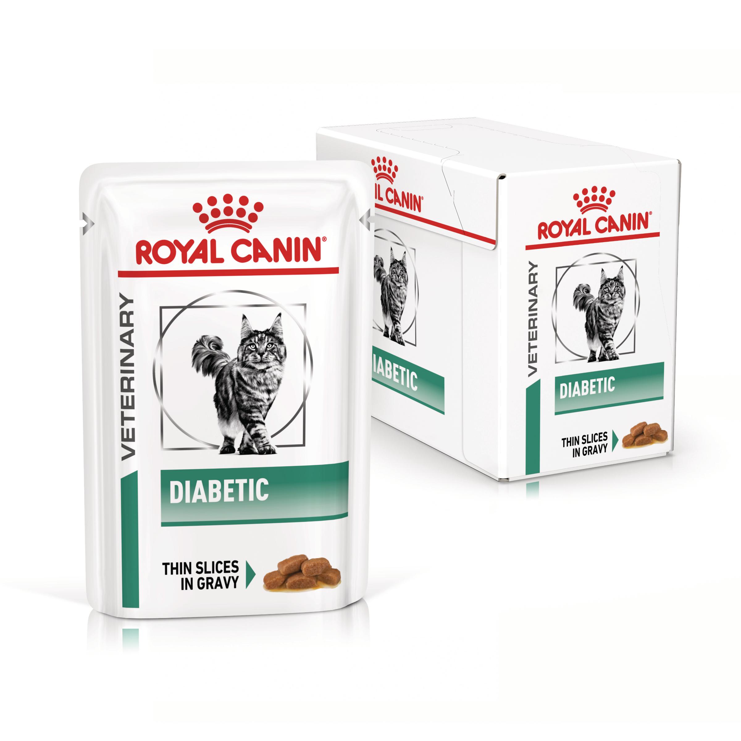 ROYAL CANIN VD Diabetic, dietă veterinară, plic hrană umedă pisici, diabet, (în sos), bax, 85g x 12buc - poza 3