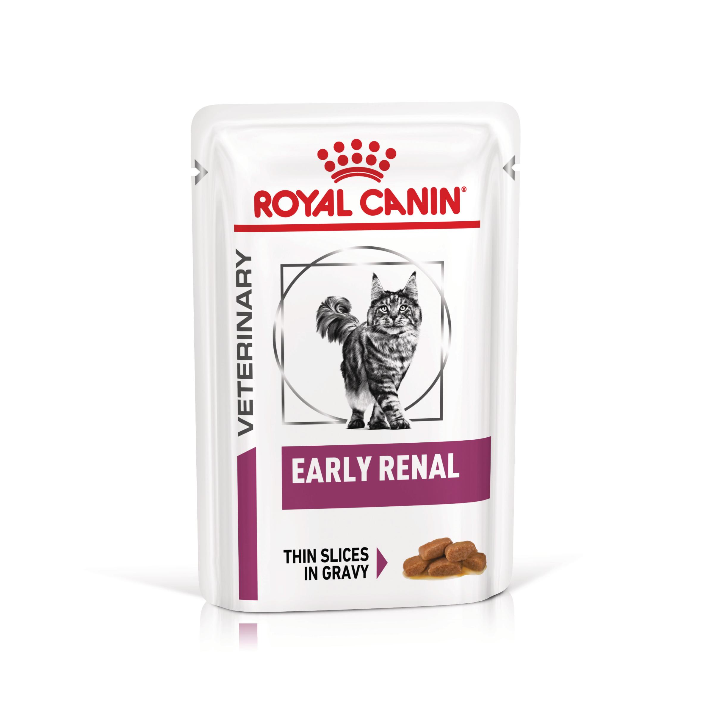 ROYAL CANIN VD Early Renal, dietă veterinară, plic hrană umedă pisici, sistem renal, (în sos), bax, 85g x 12buc - poza 1