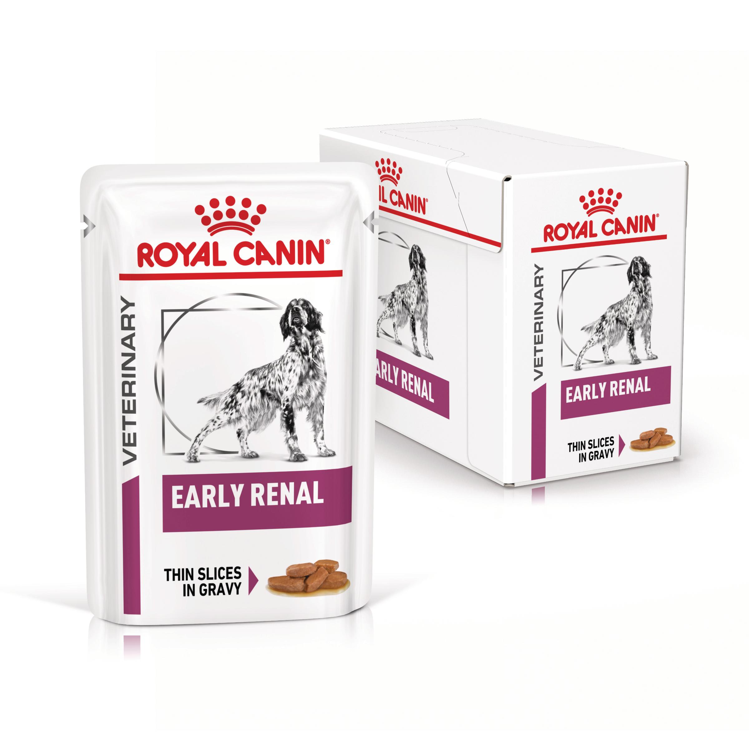 ROYAL CANIN VD Early Renal, XS-XL, dietă veterinară, plic hrană umedă câini, sistem renal, (în sos), bax, 100g x 12buc - poza 3