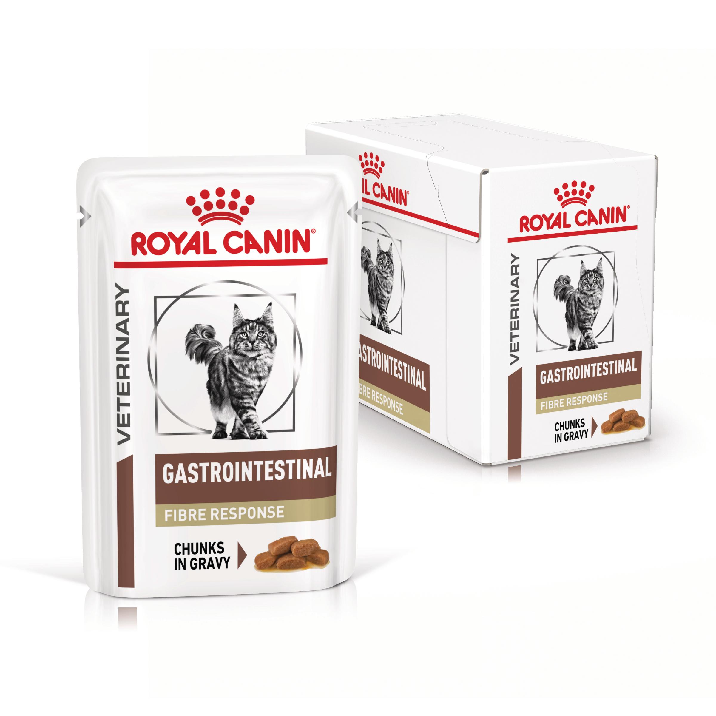 ROYAL CANIN VD Gastrointestinal Fibre Response, dietă veterinară, plic hrană umedă pisici, sistem digestiv, (în sos), bax, 85g x 12buc - poza 3