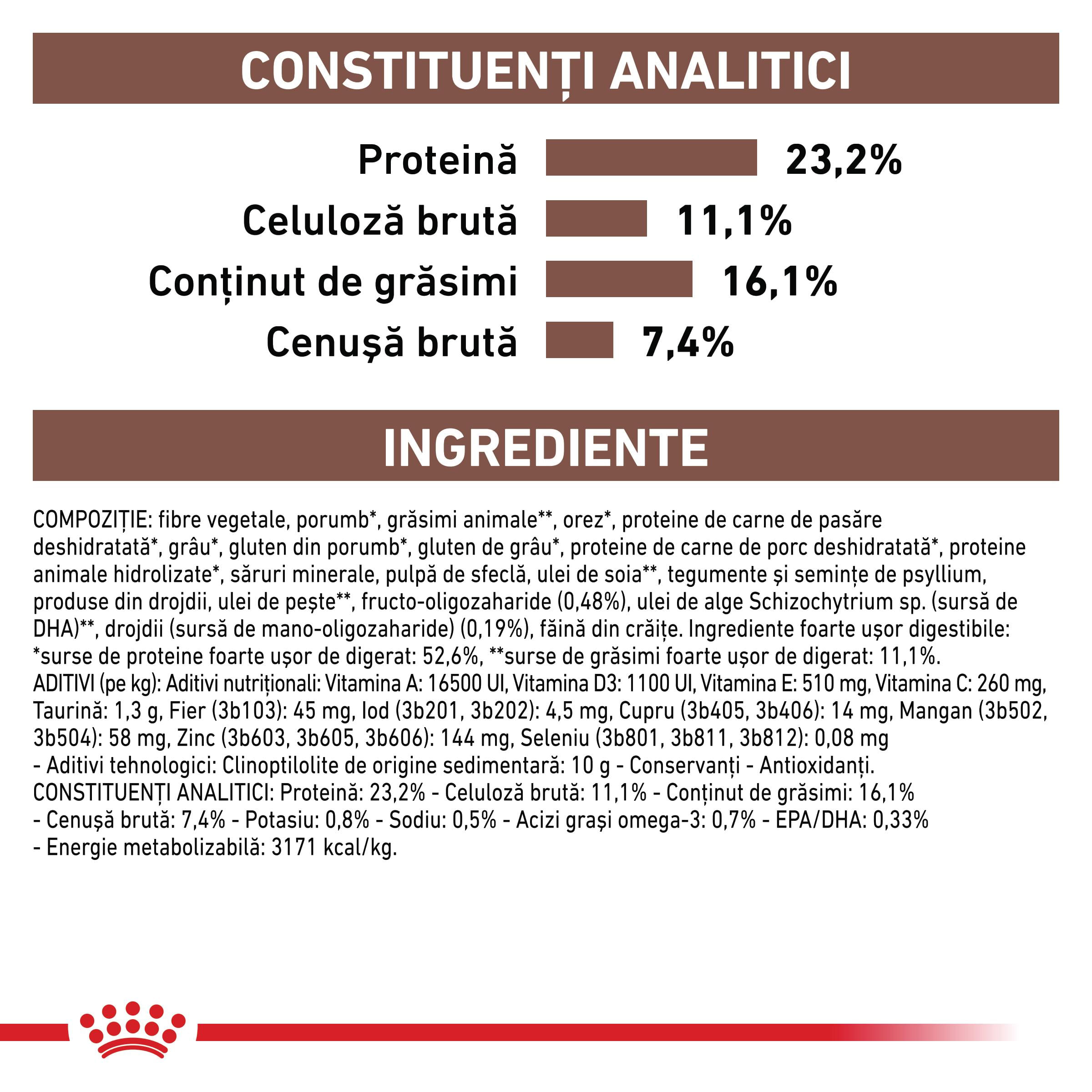 ROYAL CANIN VD Gastrointestinal High Fibre, XS-XL, dietă veterinară, hrană uscată câini, sistem digestiv, 2kg - poza 5
