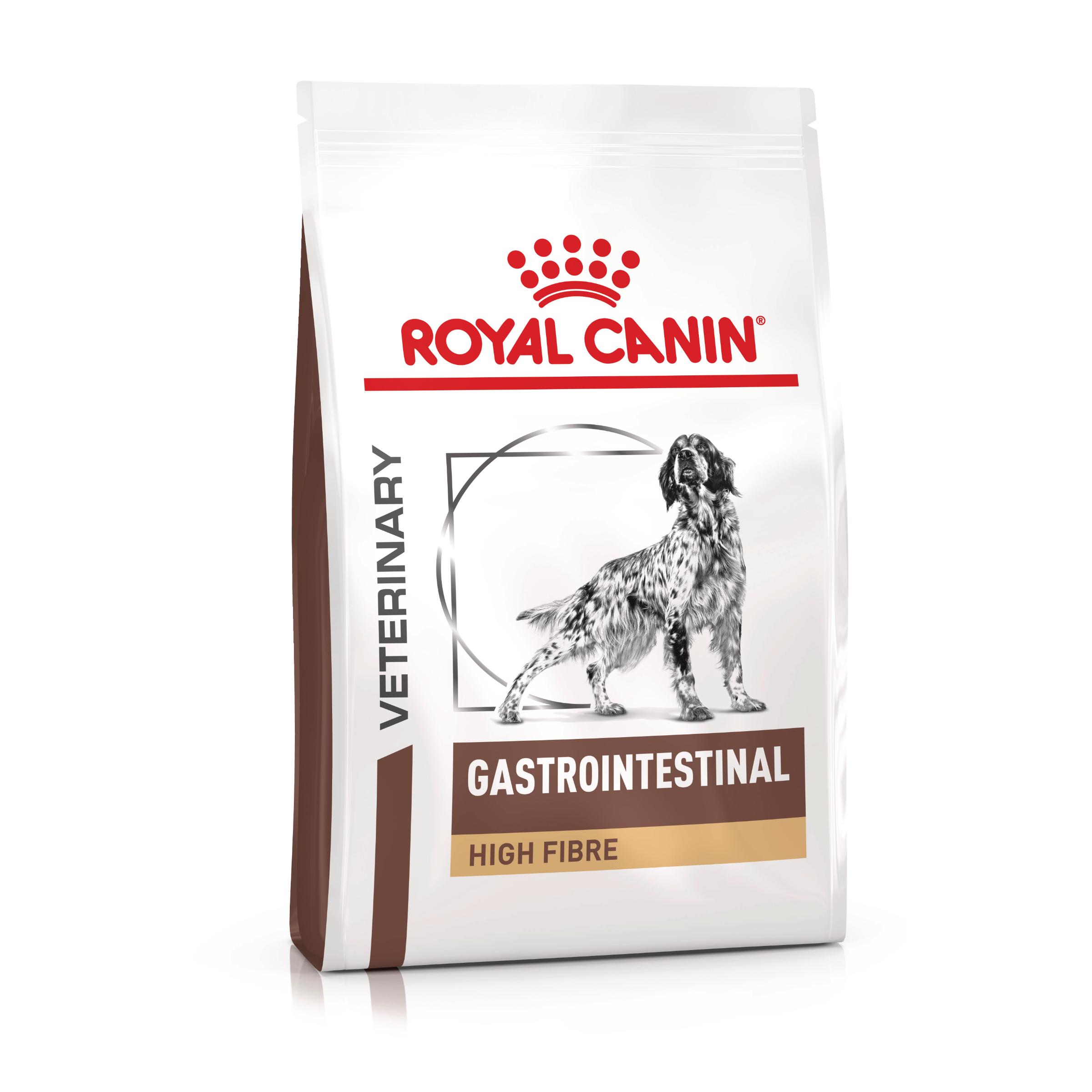 ROYAL CANIN VD Gastrointestinal High Fibre, XS-XL, dietă veterinară, hrană uscată câini, sistem digestiv, 7.5kg - poza 2