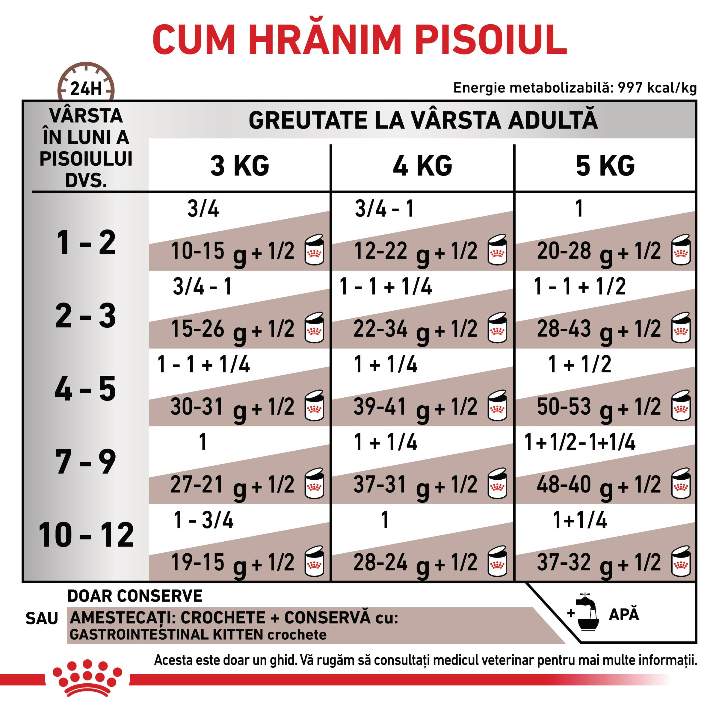 ROYAL CANIN VD Gastrointestinal Kitten, dietă veterinară, conservă hrană umedă pisici junior, sistem digestiv, (mousse), 195g - poza 5
