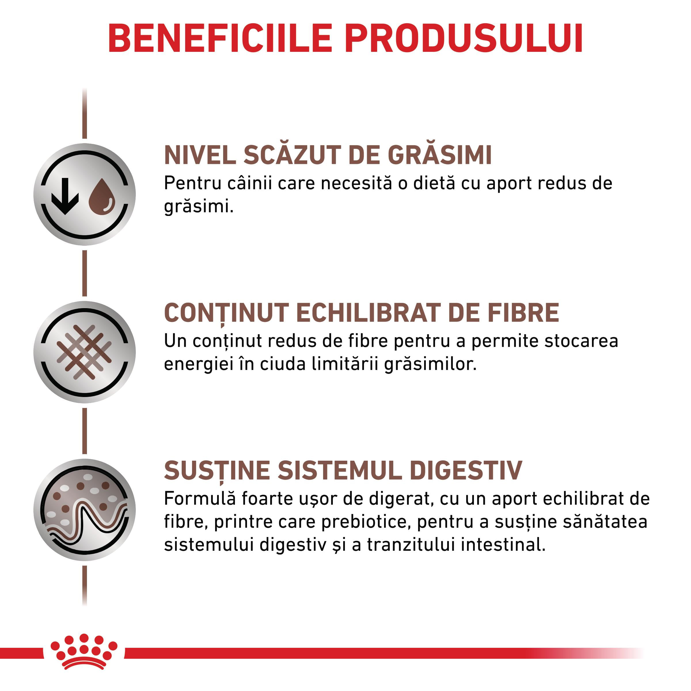 ROYAL CANIN VD Gastrointestinal Low Fat, XS-XL, dietă veterinară, conservă hrană umedă câini, sistem digestiv, (pate), 200g - poza 4