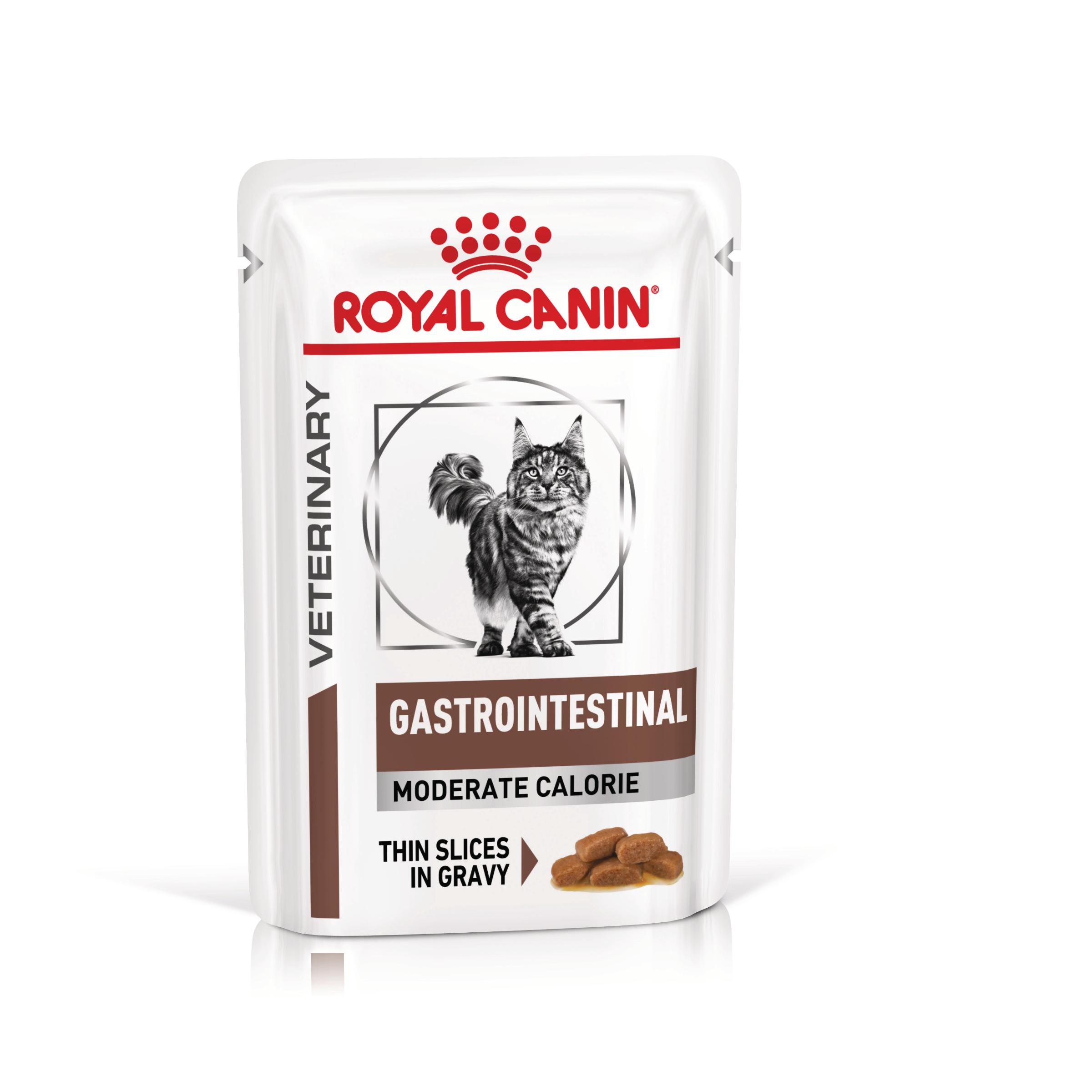 ROYAL CANIN VD Gastrointestinal Moderate Calorie, dietă veterinară, plic hrană umedă pisici, sistem digestiv, (în sos), bax, 85g x 12buc - poza 1