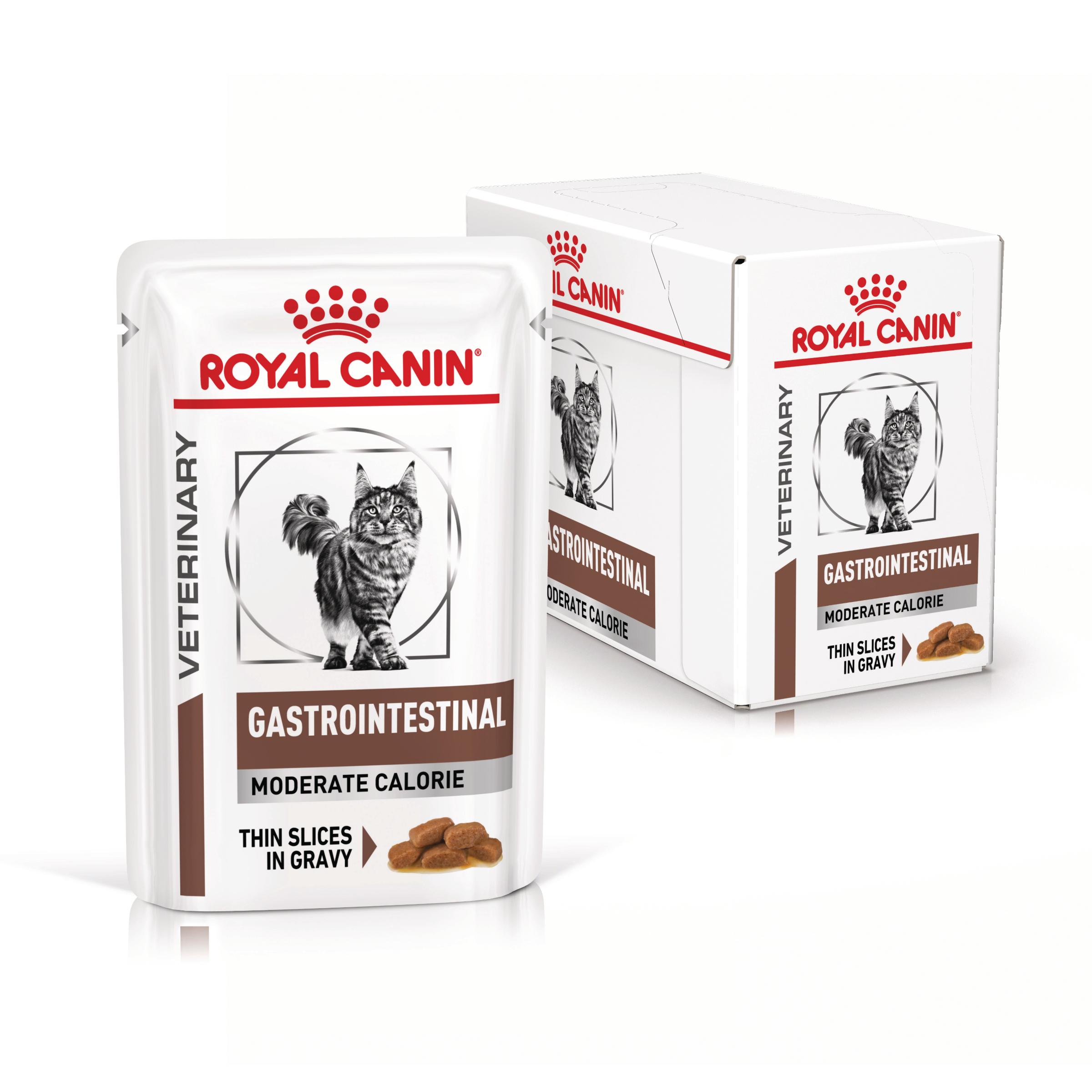 ROYAL CANIN VD Gastrointestinal Moderate Calorie, dietă veterinară, plic hrană umedă pisici, sistem digestiv, (în sos), bax, 85g x 12buc - poza 3