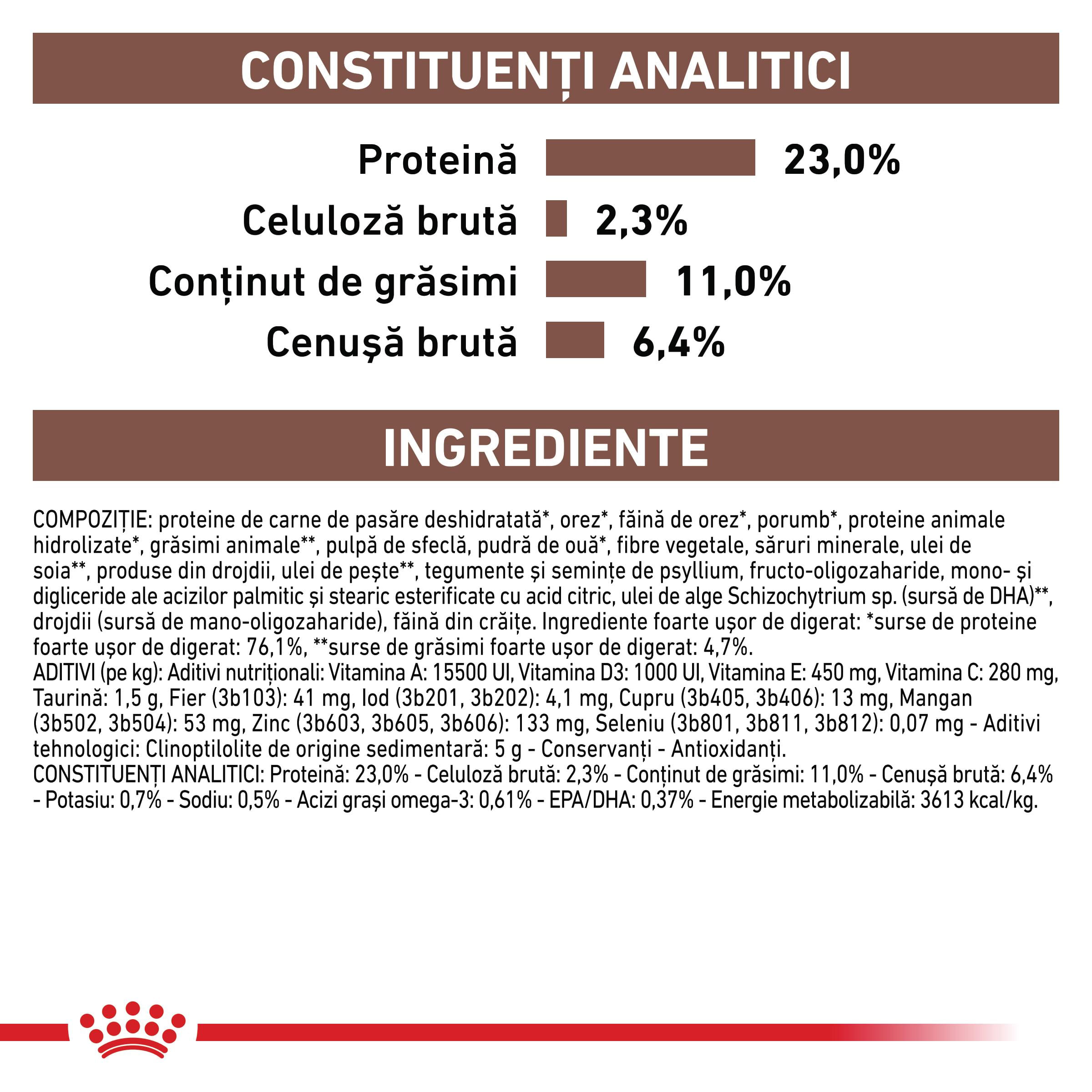 ROYAL CANIN VD Gastrointestinal Moderate Calorie, XS-XL, dietă veterinară, hrană uscată câini, sistem digestiv, 2kg - poza 5