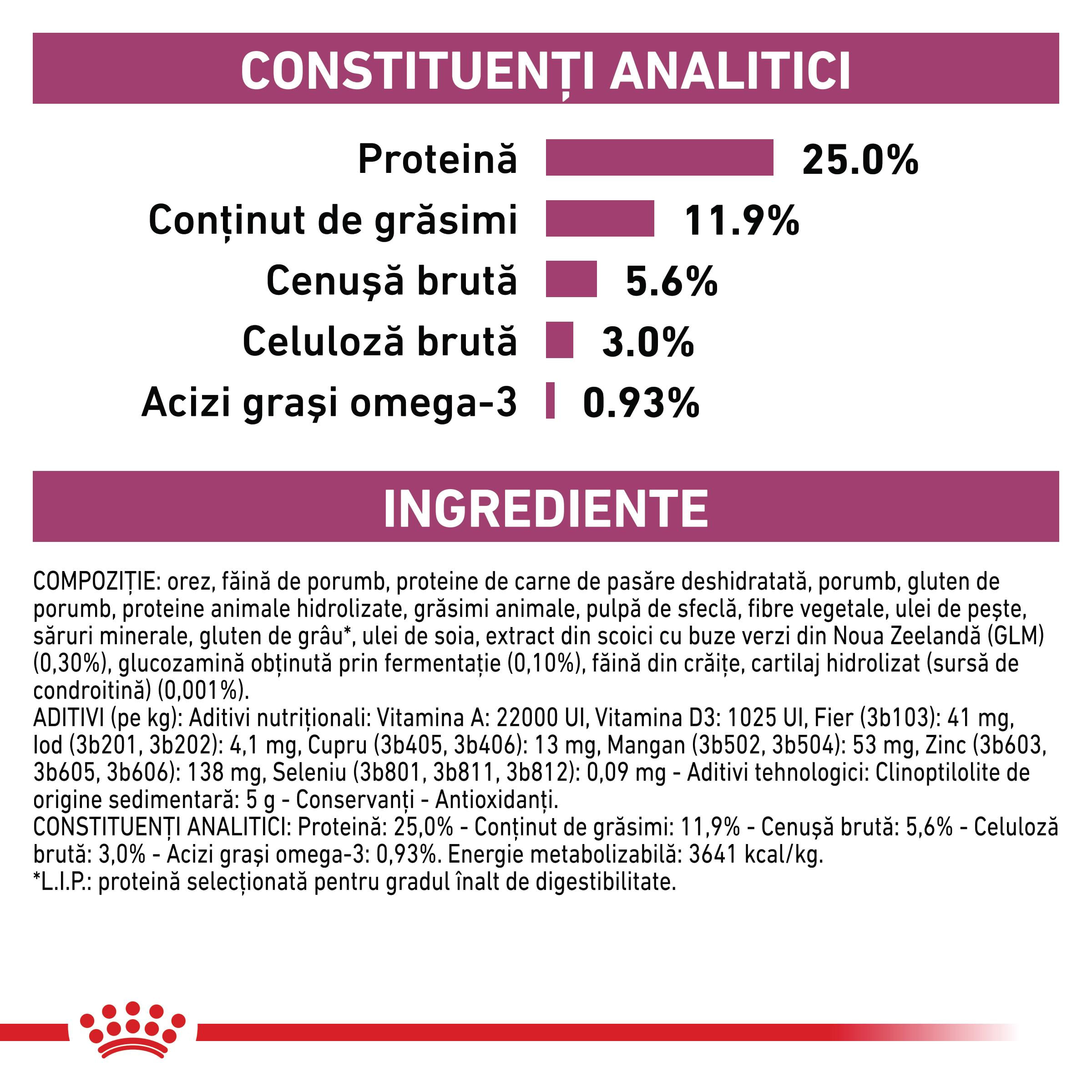 ROYAL CANIN VD Mobility Support, XS-XL, dietă veterinară, hrană uscată câini, sistem articular, 12kg - poza 5