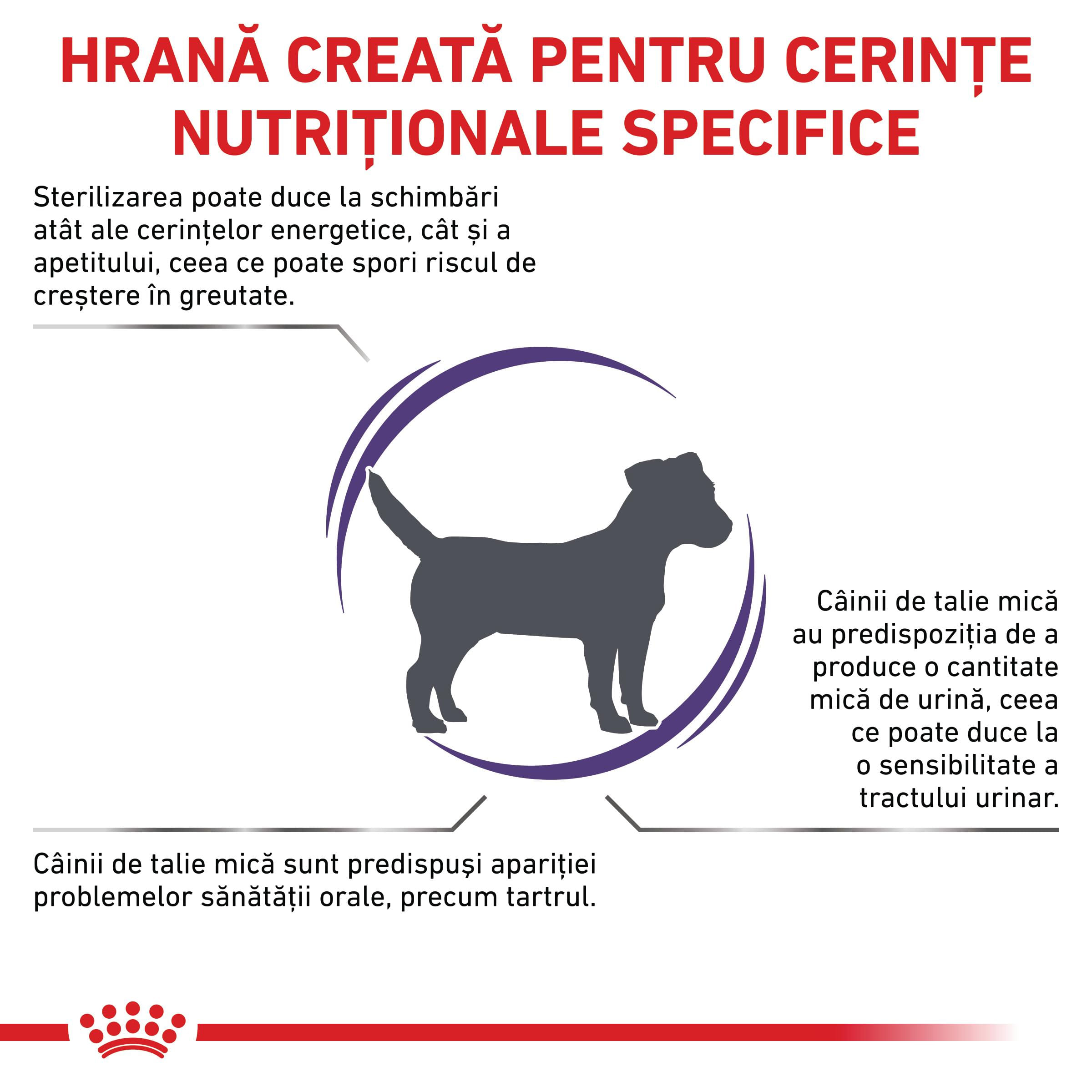ROYAL CANIN VD Neutered Adult Small Dog, XS-S, dietă veterinară, hrană uscată câini, 8kg - poza 3