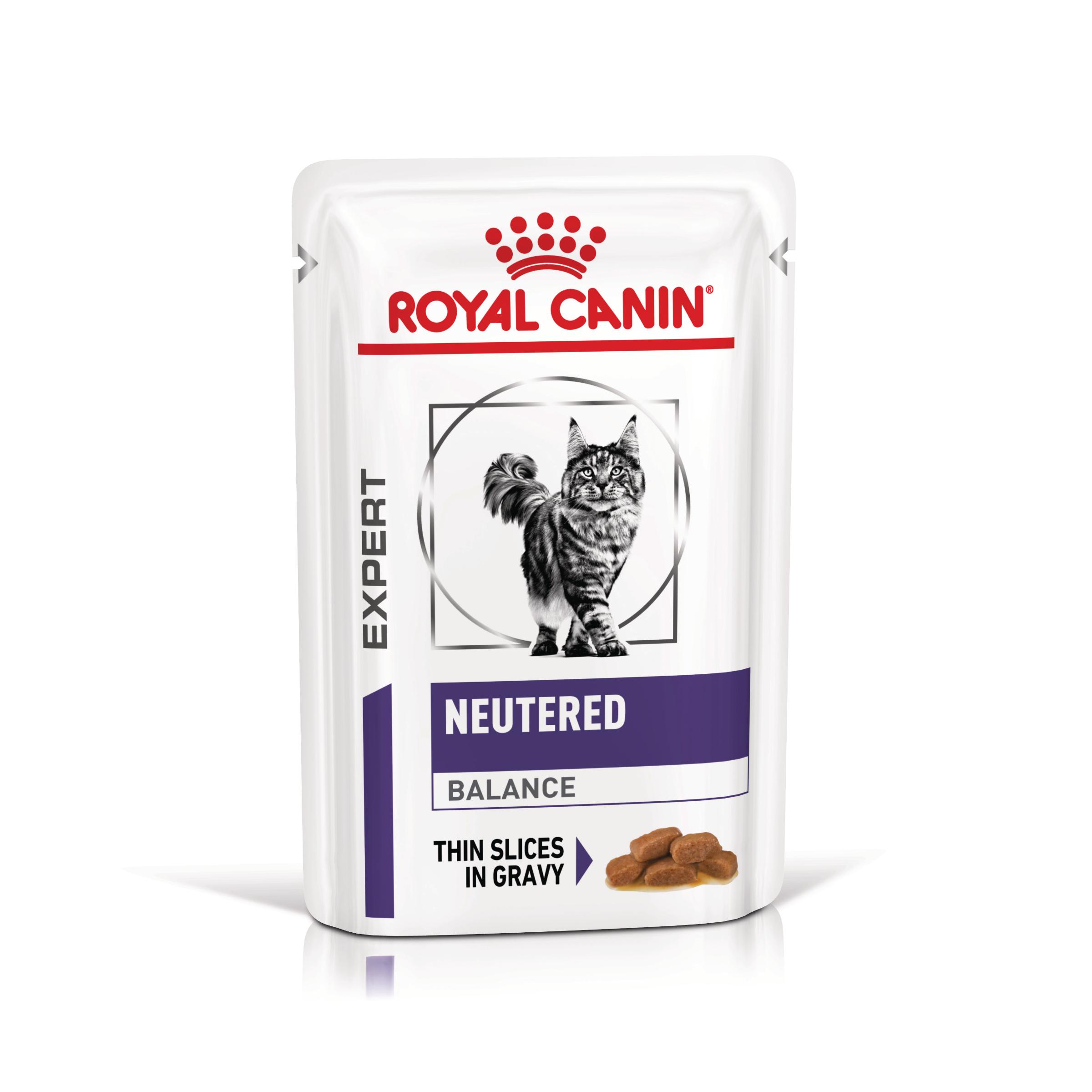 ROYAL CANIN VD Neutered Weight Balance, dietă veterinară, plic hrană umedă pisici, managementul greutății, (în sos), bax, 85g x 12buc - poza 1