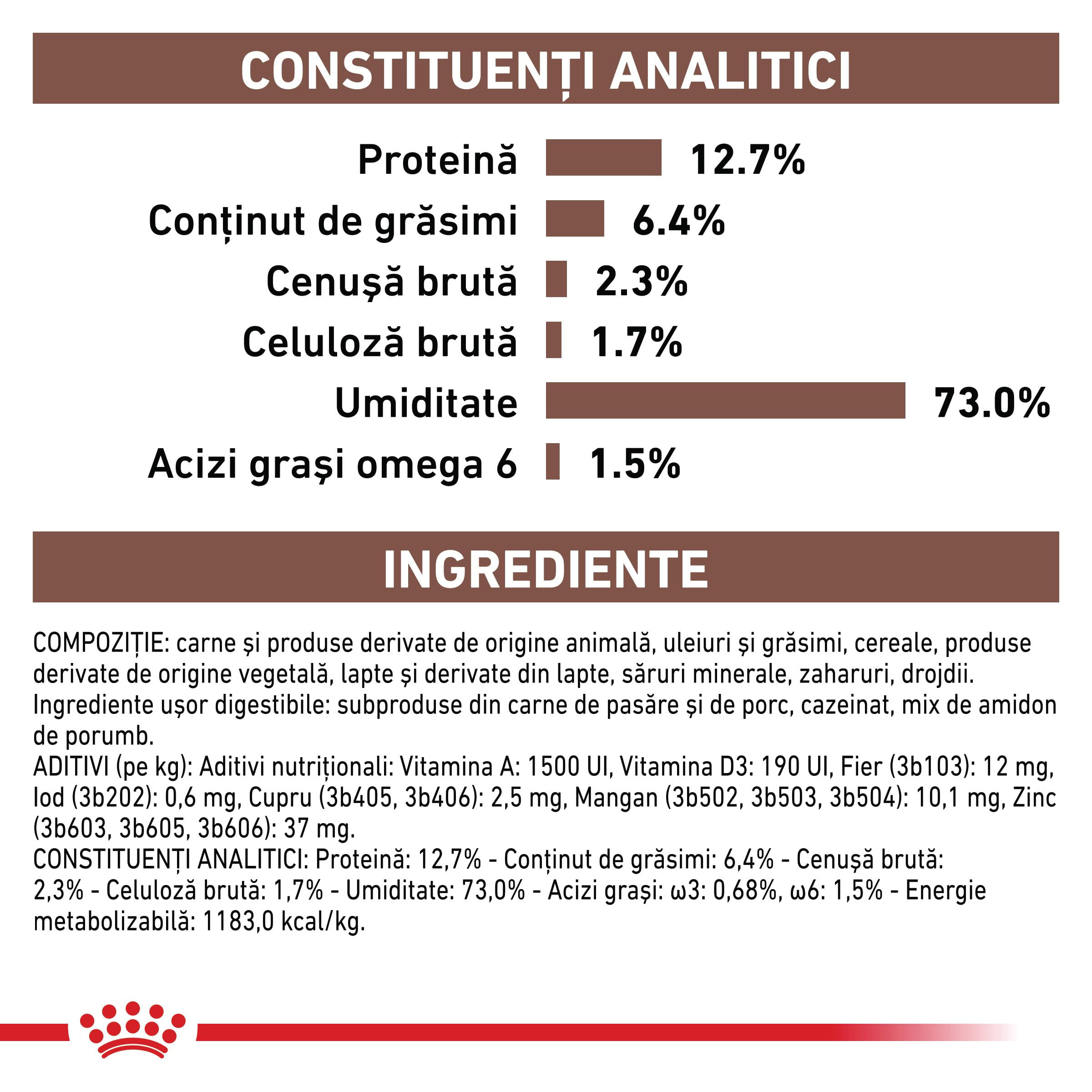ROYAL CANIN VD Recovery Cat/Dog , XS-XL, dietă veterinară, conservă hrană umedă câini și pisici, convalescență, (mousse), 195g - poza 4