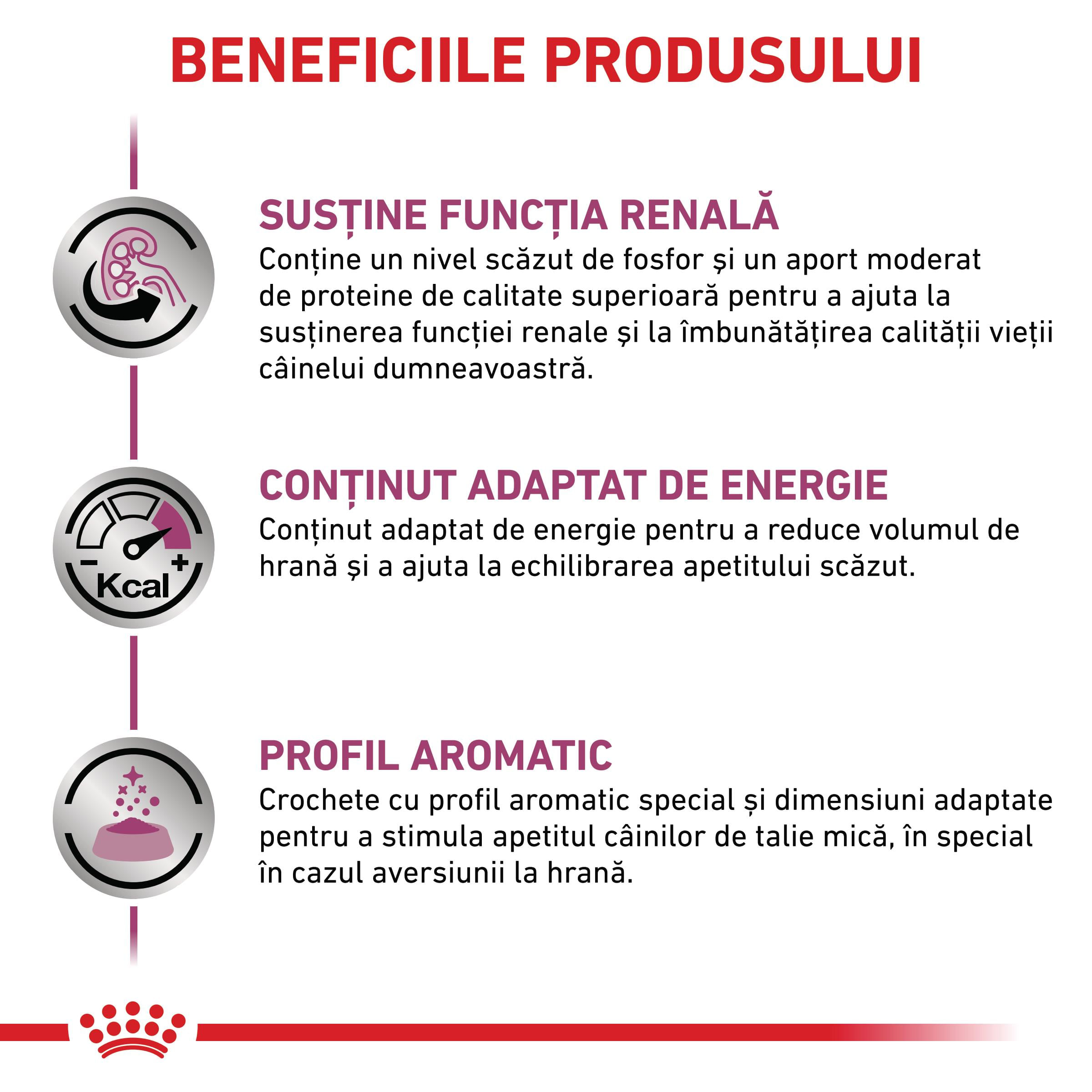 ROYAL CANIN VD Renal Small Dog, XS-S, dietă veterinară, hrană uscată câini, sistem renal, 1.5kg - poza 4