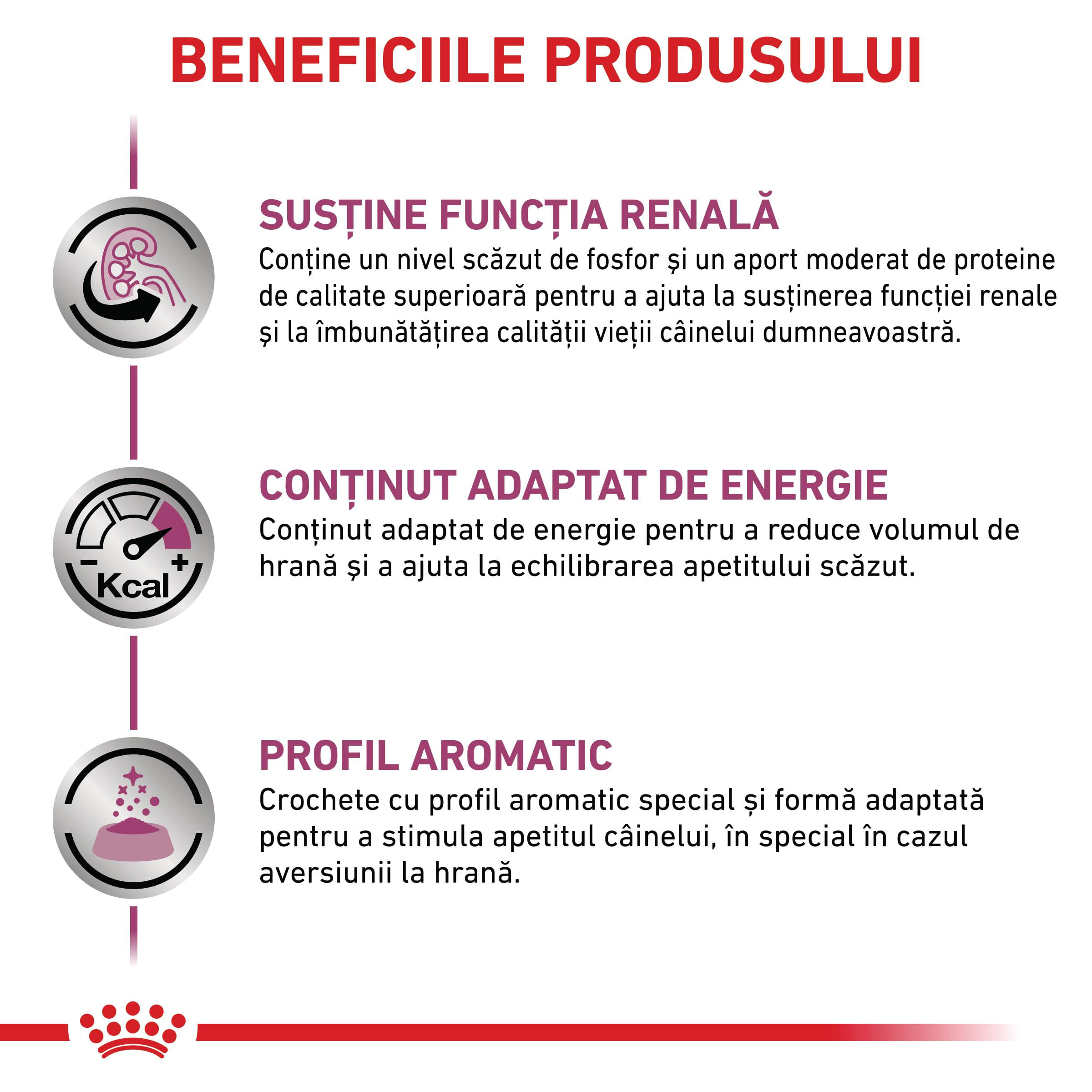 ROYAL CANIN VD Renal, XS-XL, dietă veterinară, hrană uscată câini, sistem renal, 14kg - poza 4