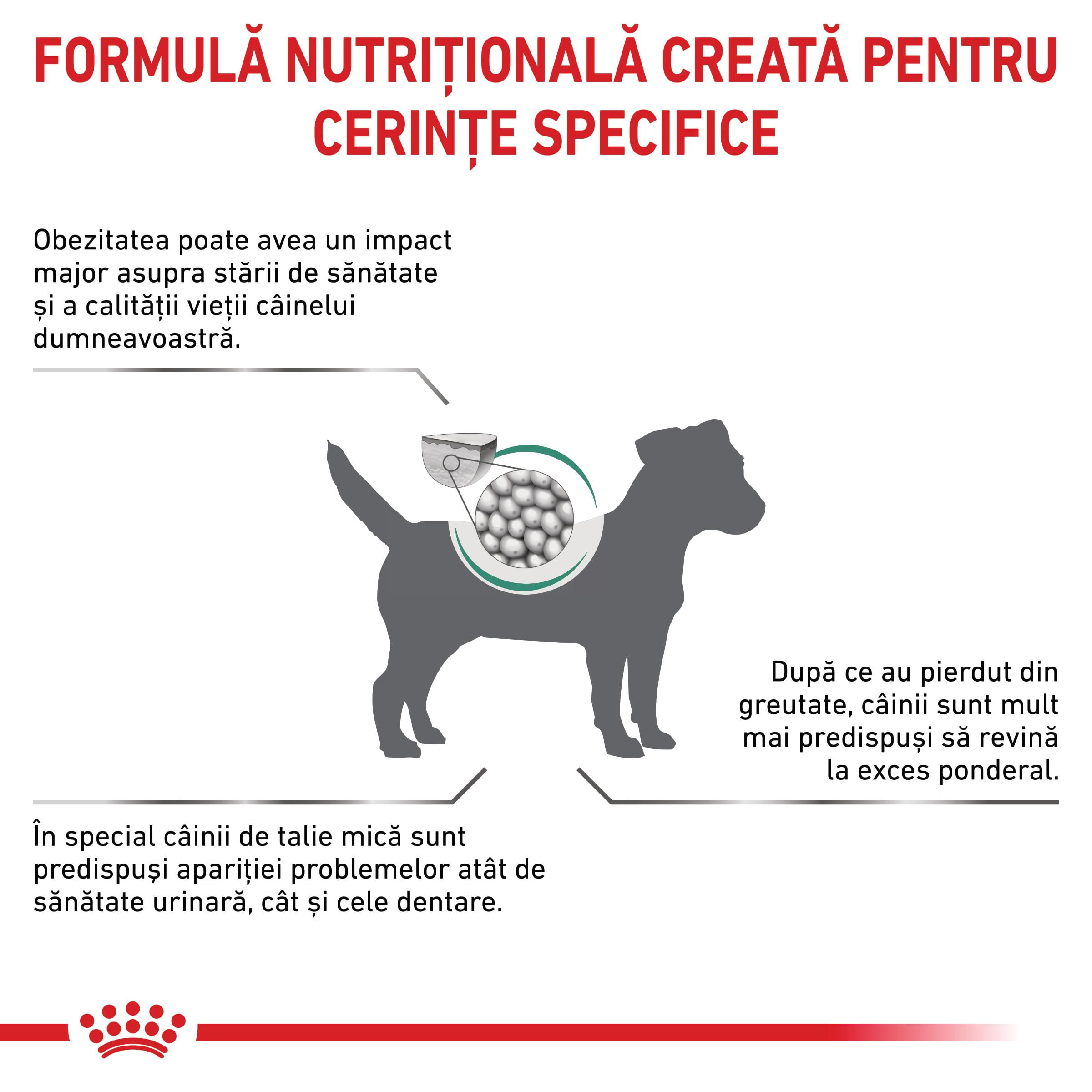 ROYAL CANIN VD Satiety Small Dog, XS-S, dietă veterinară, hrană uscată câini, obezitate, 1.5kg - poza 3