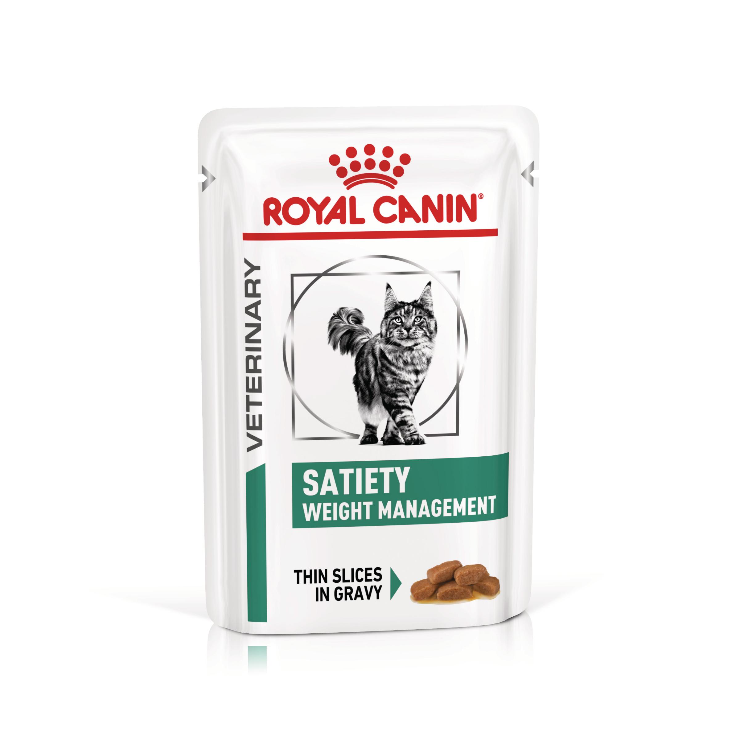 ROYAL CANIN VD Satiety Weight Management, dietă veterinară, plic hrană umedă pisici, obezitate, (în sos), bax, 85g x 12buc - poza 1