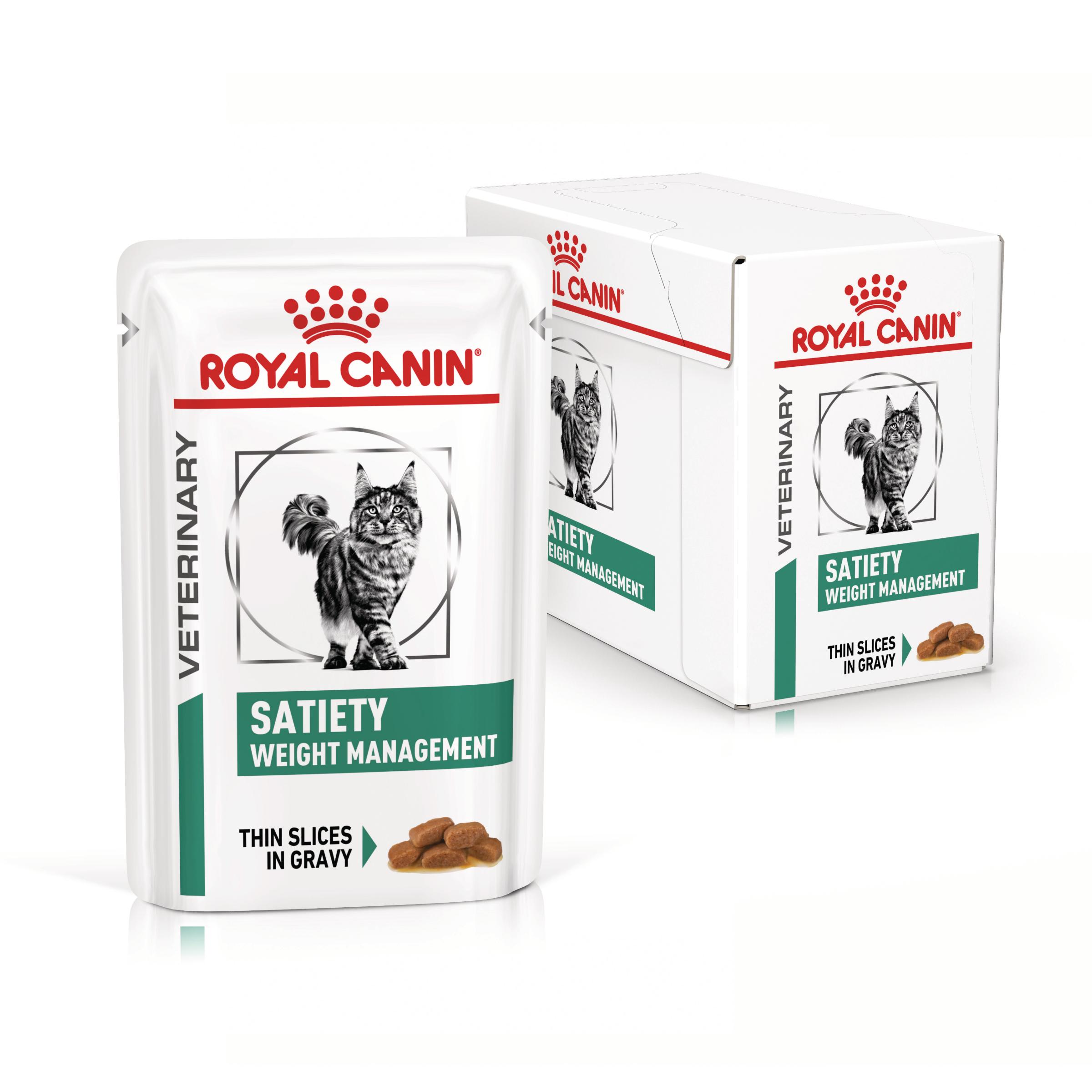 ROYAL CANIN VD Satiety Weight Management, dietă veterinară, plic hrană umedă pisici, obezitate, (în sos), bax, 85g x 12buc - poza 3