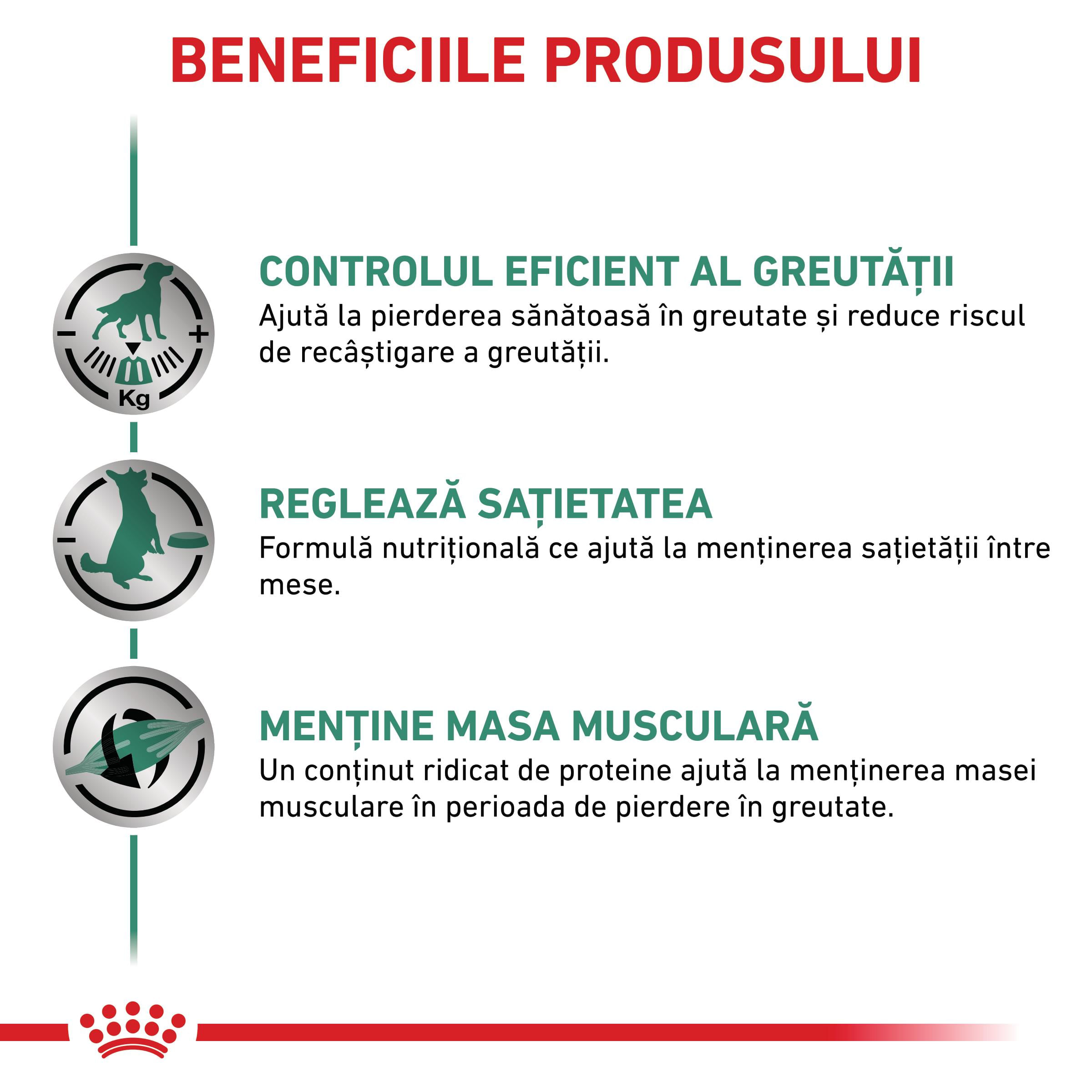 ROYAL CANIN VD Satiety, XS-XL, dietă veterinară, conservă hrană umedă câini, obezitate, (pate), 410g - poza 3