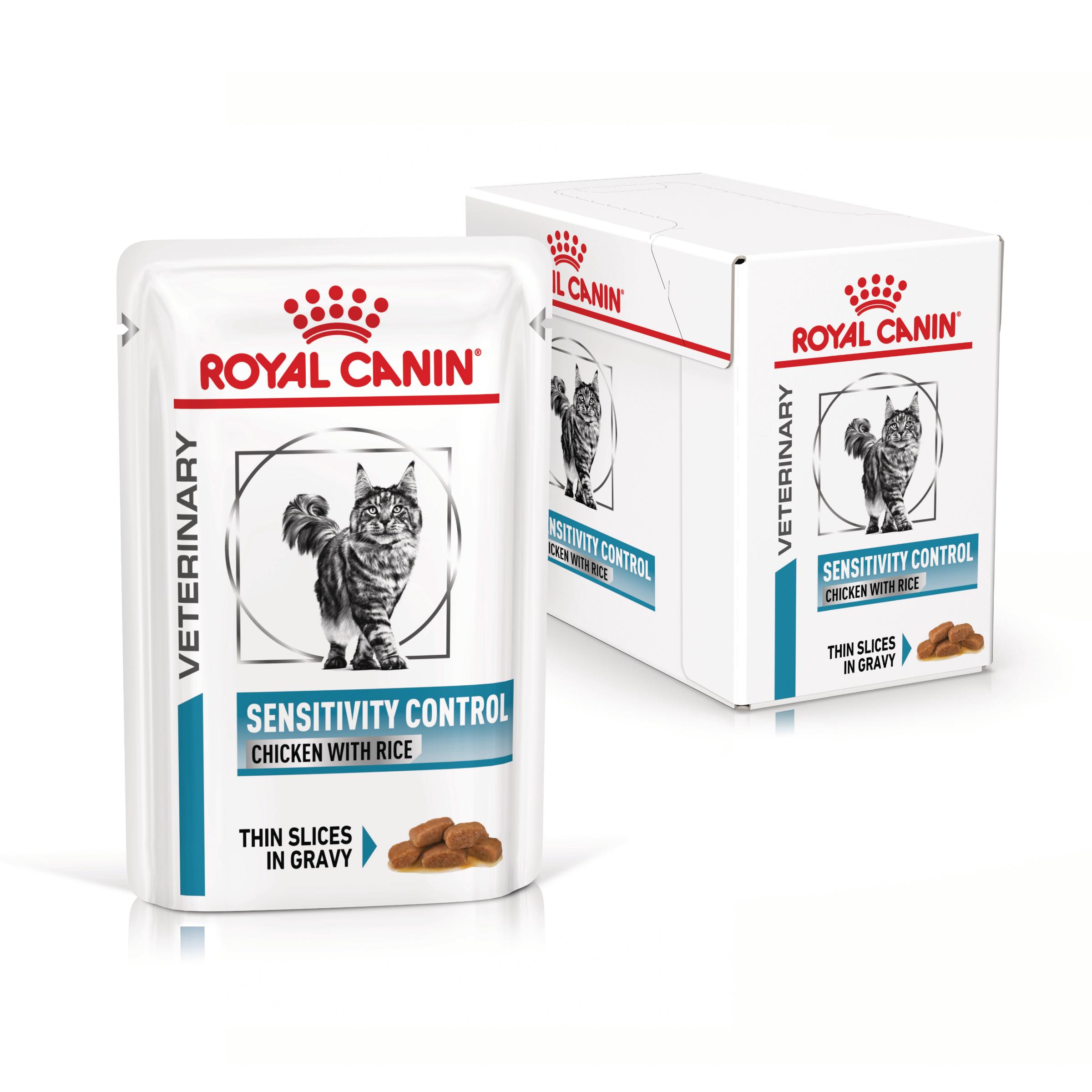ROYAL CANIN VD Sensitivity Control, dietă veterinară, plic hrană umedă pisici, afecțiuni dermatologice, (în sos), bax, 85g x 12buc - poza 3