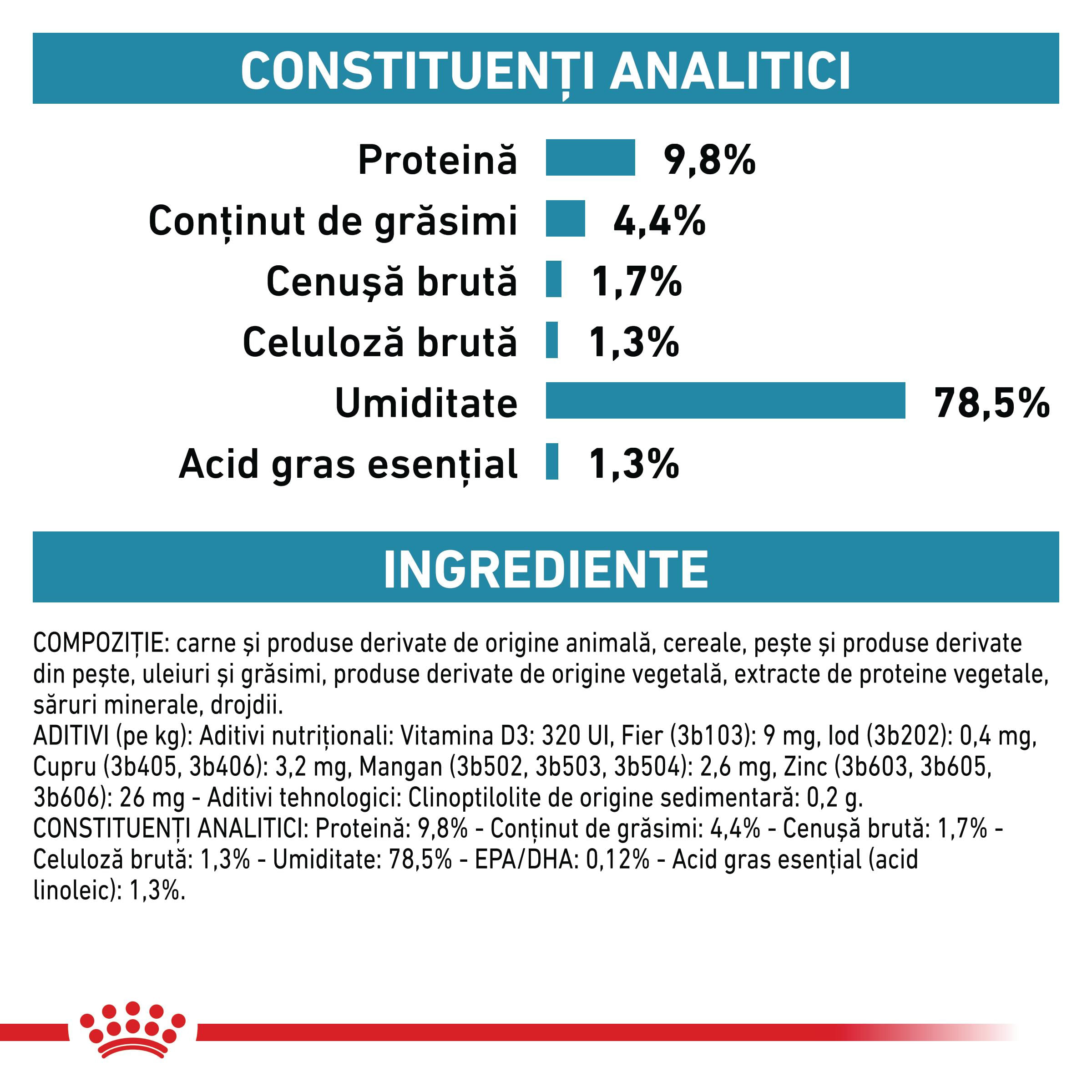ROYAL CANIN VD Skin&Coat, dietă veterinară, plic hrană umedă pisici, afecțiuni dermatologice, (în sos), bax, 85g x 12buc - poza 5