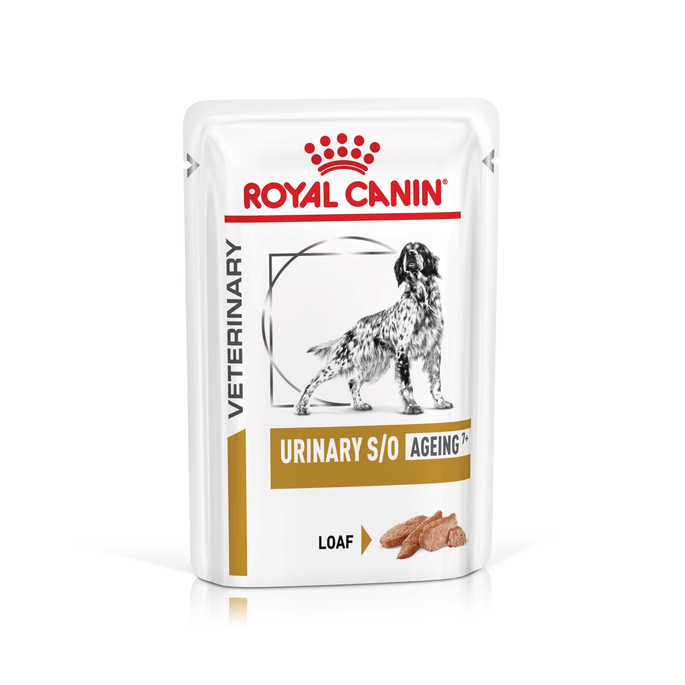 ROYAL CANIN VD Urinary S/O Ageing 7+, XS-XL, dietă veterinară, plic hrană umedă câini senior, sistem urinar, (pate), bax, 85g x 12buc - poza 2