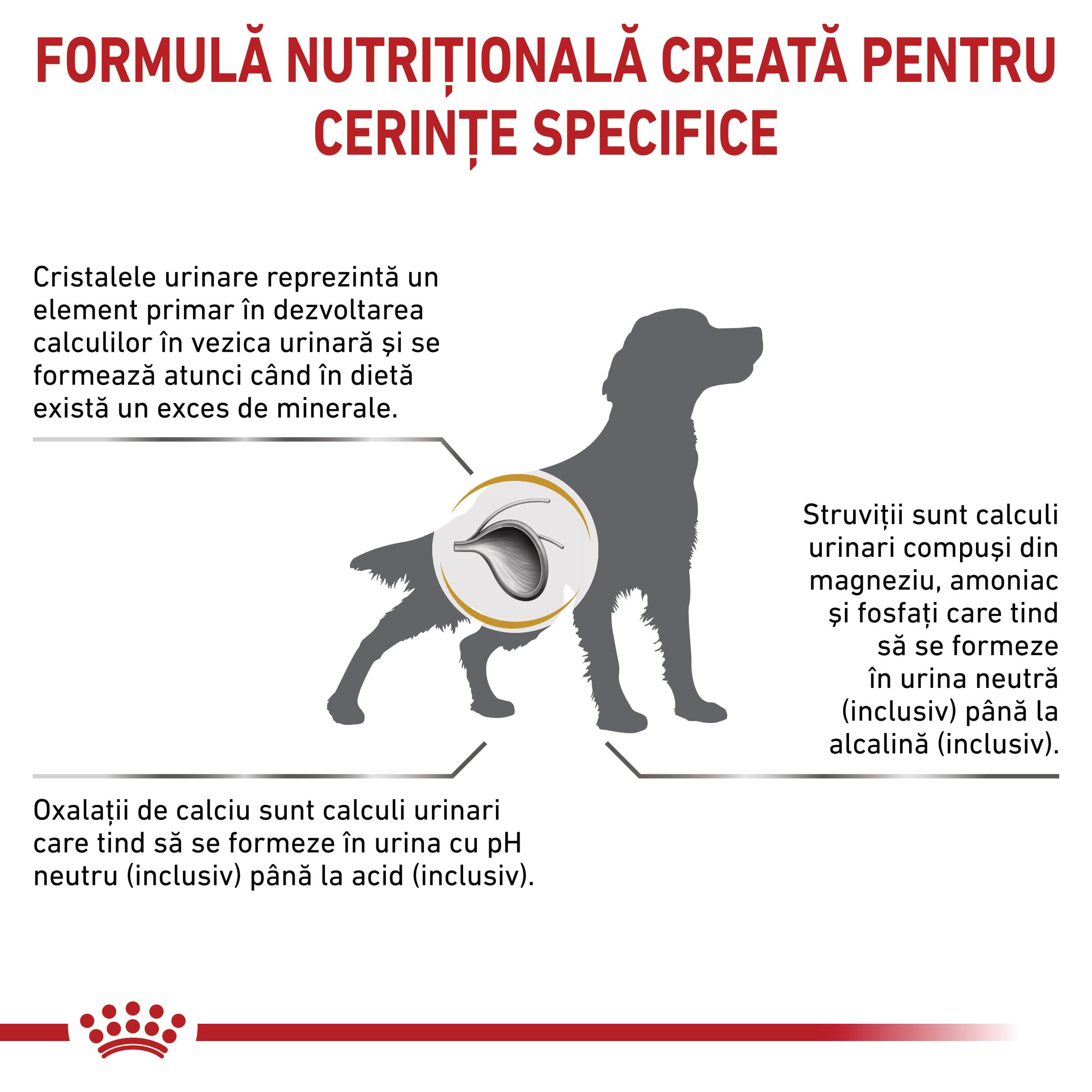 ROYAL CANIN VD Urinary S/O, M-XL, dietă veterinară, hrană uscată câini, sistem urinar, 2kg - poza 3