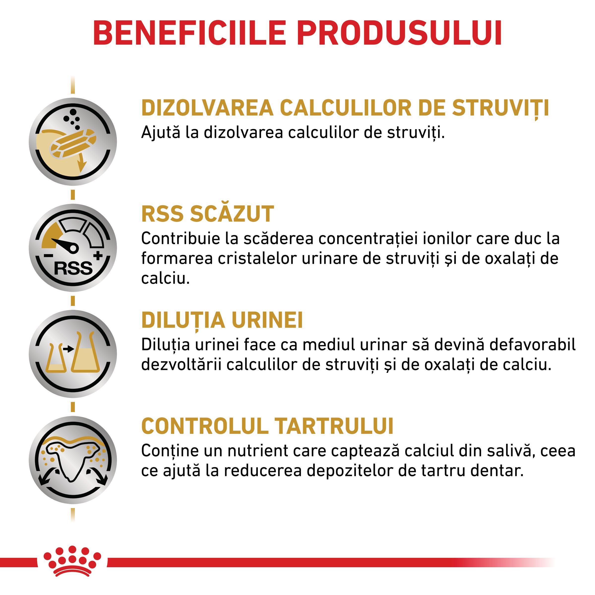 ROYAL CANIN VD Urinary S/O Small Dog, XS-S, dietă veterinară, hrană uscată câini, sistem urinar, 8kg - poza 4