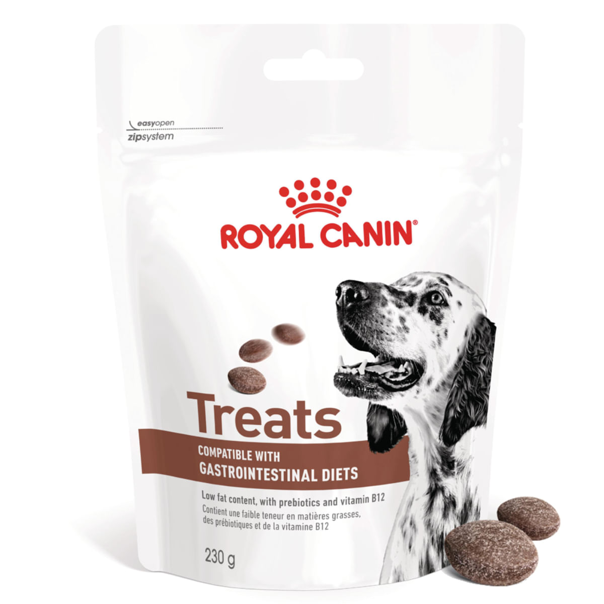 ROYAL CANIN VETERINARY DIET Gastrointestinal Treats, punguță recompense funcționale câini, sistem digestiv, 230g