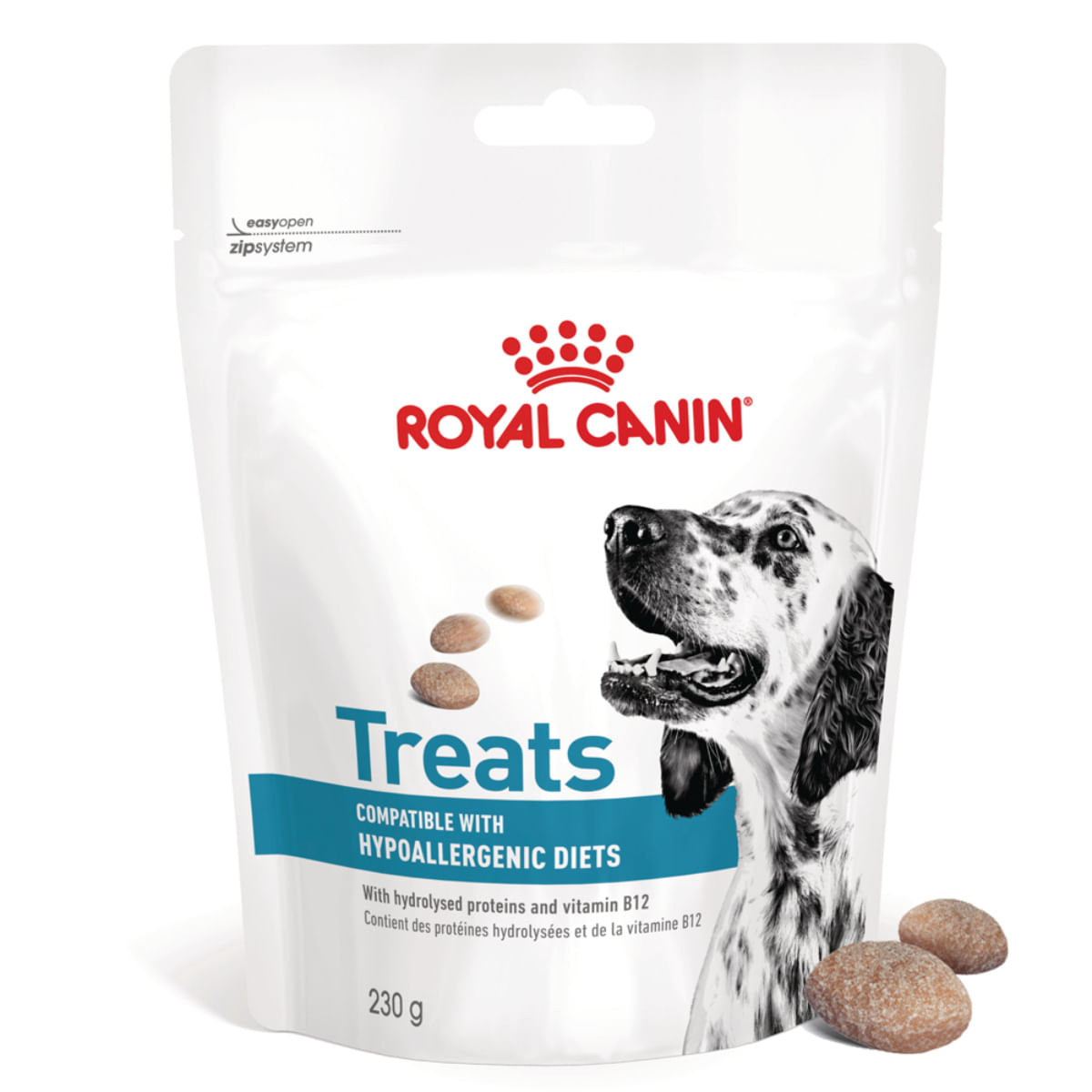 ROYAL CANIN VETERINARY DIET Hypoallergenic Treats, punguță recompense funcționale câini, alergii, 230g - poza 1