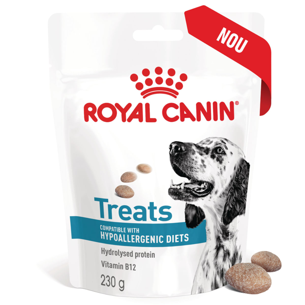 ROYAL CANIN VETERINARY DIET Hypoallergenic Treats, punguță recompense funcționale câini, alergii, 230g - poza 3
