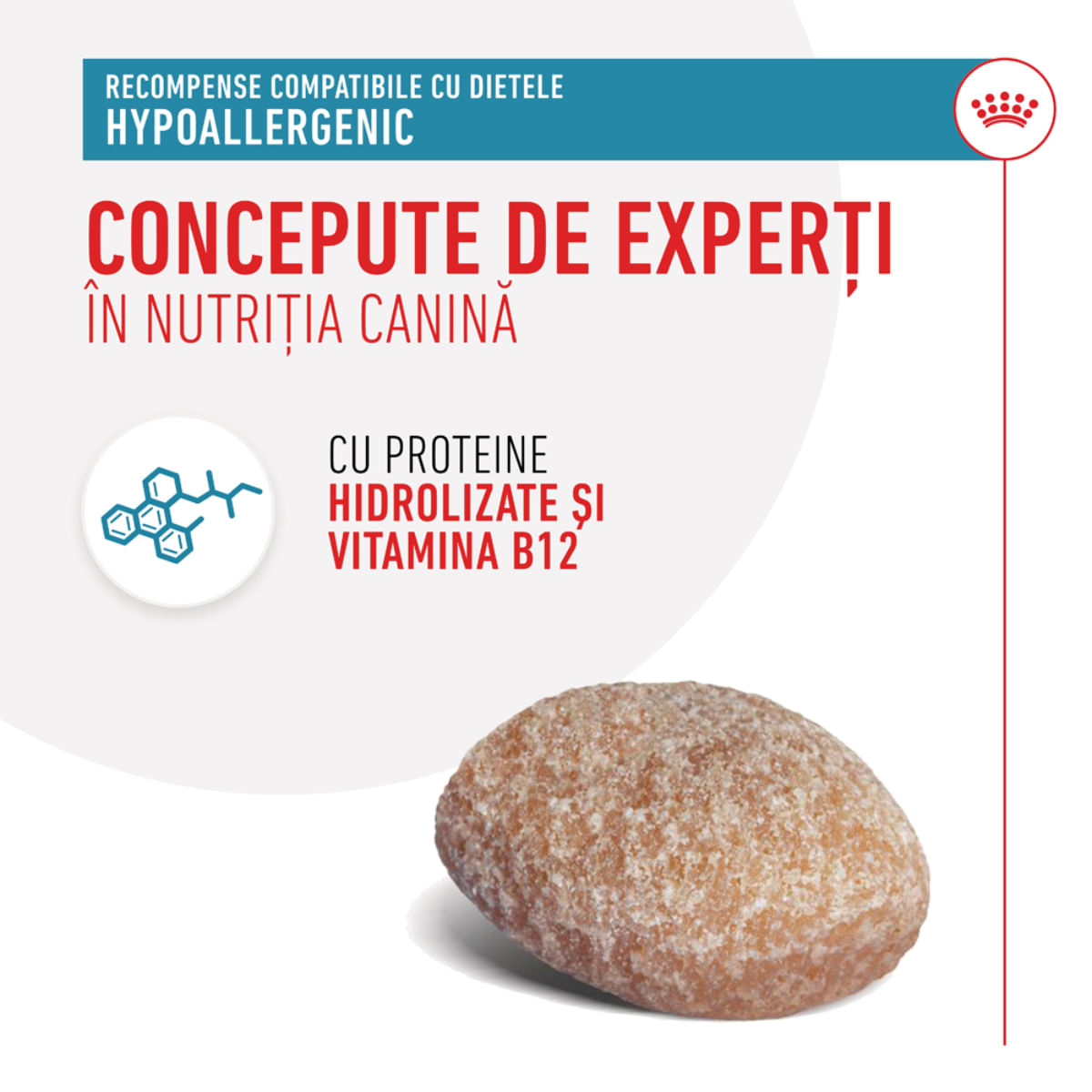 ROYAL CANIN VETERINARY DIET Hypoallergenic Treats, punguță recompense funcționale câini, alergii, 230g - poza 5
