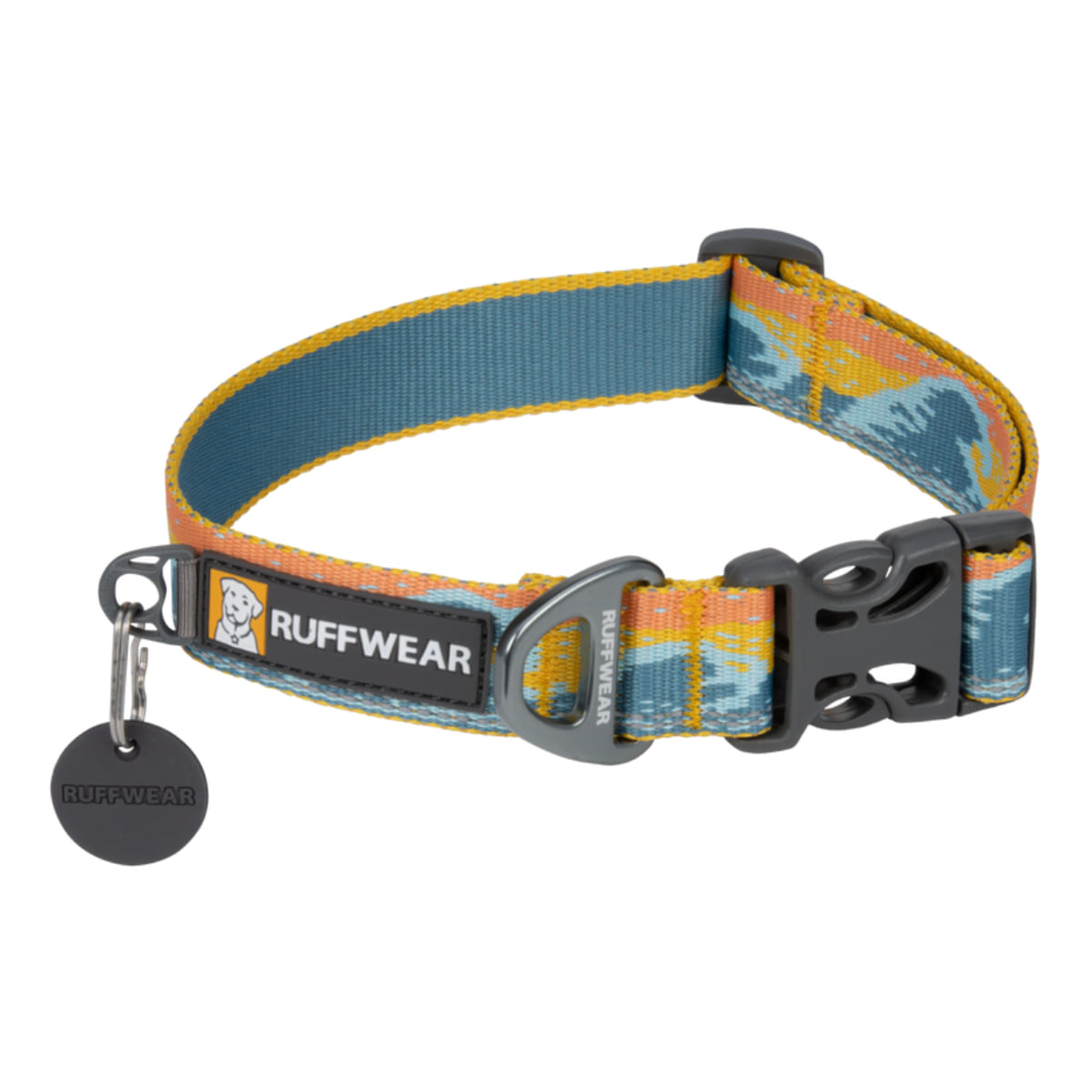 RUFFWEAR Crag, zgardă bandă câini, ajustabilă, reflectorizantă RUFFWEAR Crag Rising Wave, zgardă bandă câini, ajustabilă, reflectorizantă, multicolor, S(28-36 x 2cm) - poza 1
