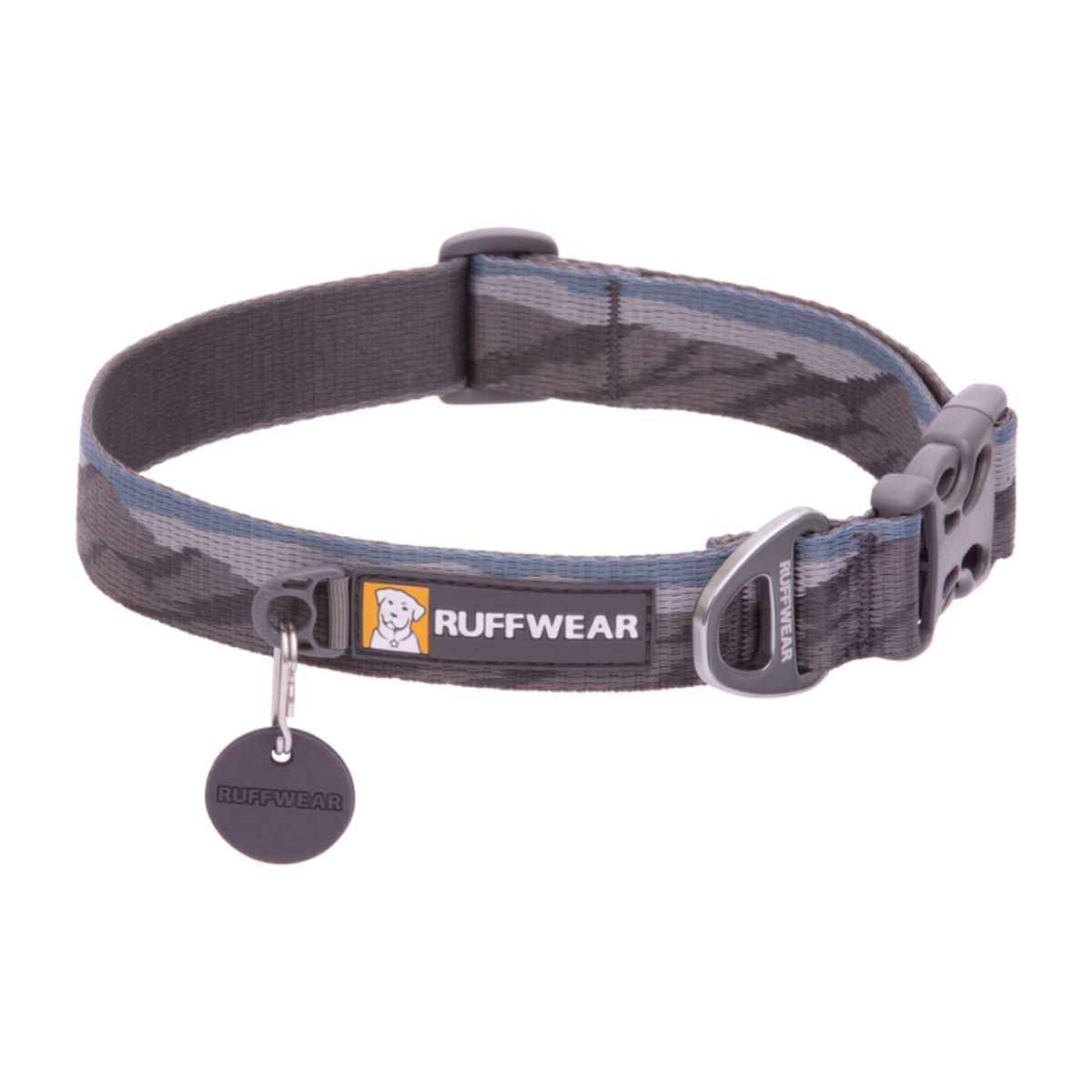 RUFFWEAR Flat Out, zgardă bandă câini, ajustabilă RUFFWEAR Flat Out Rocky Mountains, zgardă bandă câini, ajustabilă, albastru și gri, L(51-66 x 2.5cm) - poza 2