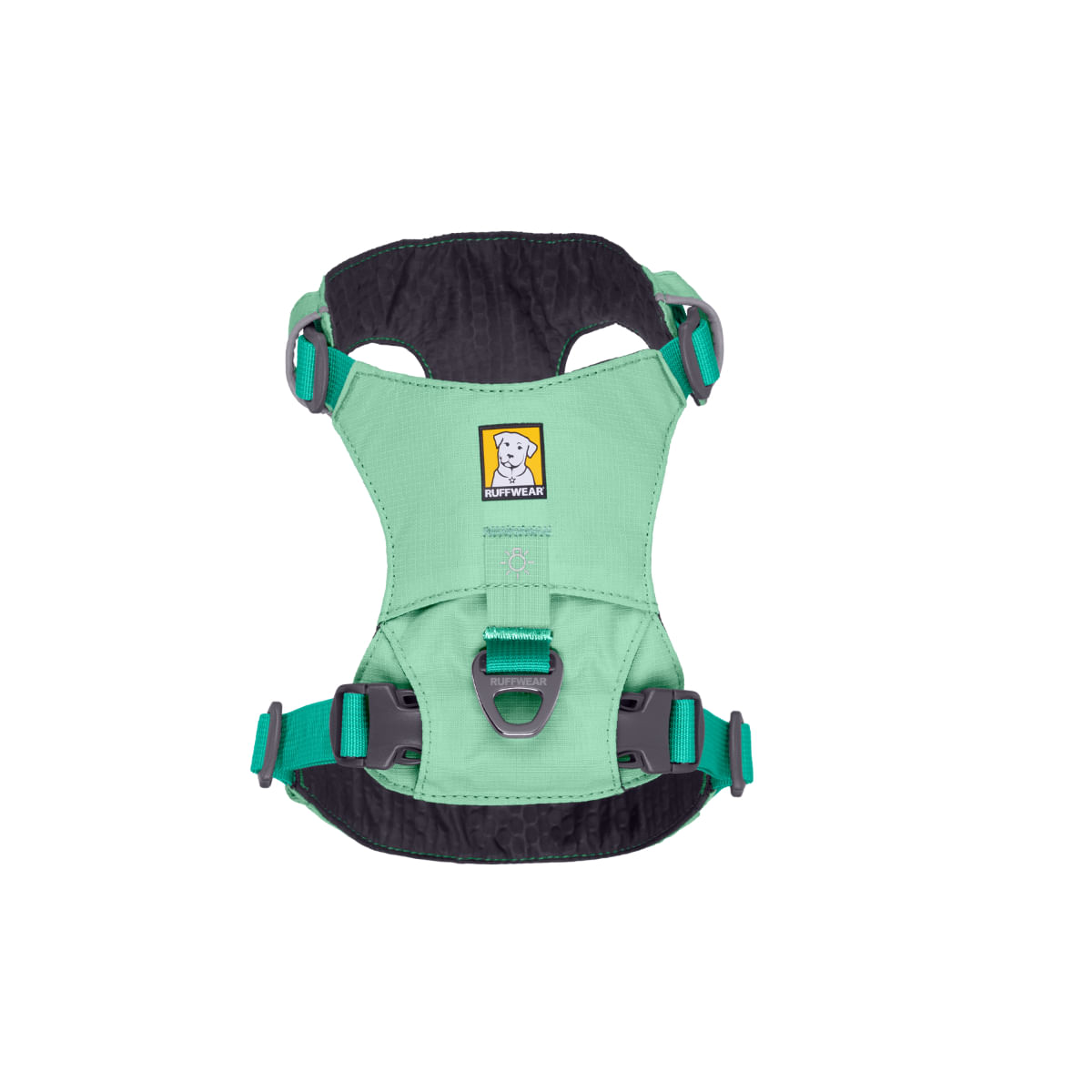 RUFFWEAR Hi & Light, ham prindere dublă(piept&spate) câini, ajustabil, reflectorizant RUFFWEAR Hi & Light Sage Green, ham prindere dublă(piept&spate) câini, ajustabil, reflectorizant, verde, S(56-69cm) - poza 3