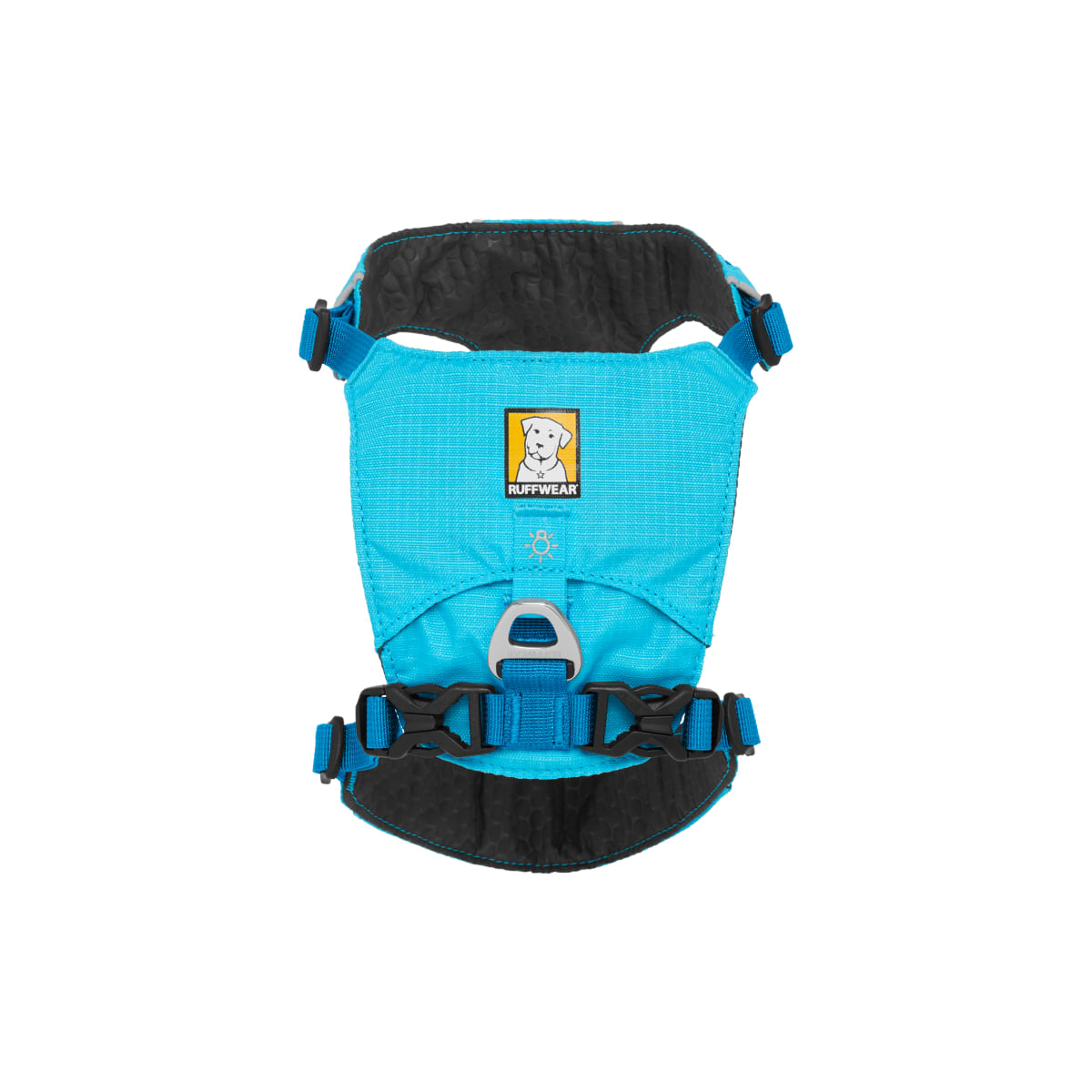 RUFFWEAR Hi & Light, ham prindere spate câini, ajustabil, reflectorizant RUFFWEAR Hi & Light Blue Atoll, ham prindere spate câini, ajustabil, reflectorizant, albastru, M(69-81cm) - poza 3