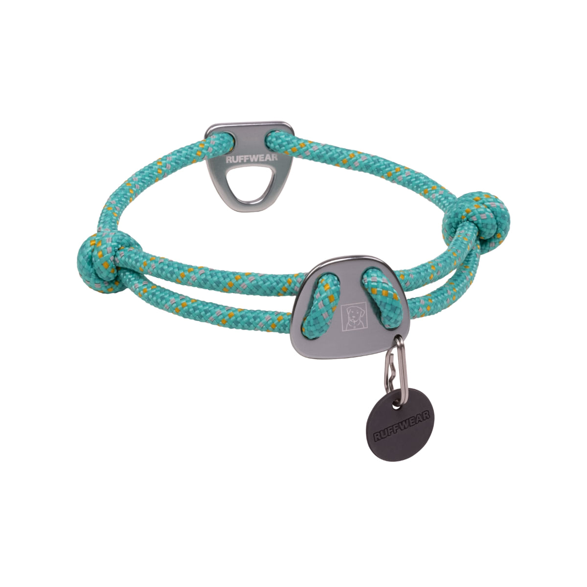 RUFFWEAR Knot a Collar, zgardă cordelină sport câini, ajustabilă, reflectorizantă RUFFWEAR Knot a Collar Aurora Teal, zgardă cordelină sport câini, ajustabilă, reflectorizantă, turcoaz, M(36-51 x 0.7cm) - poza 1