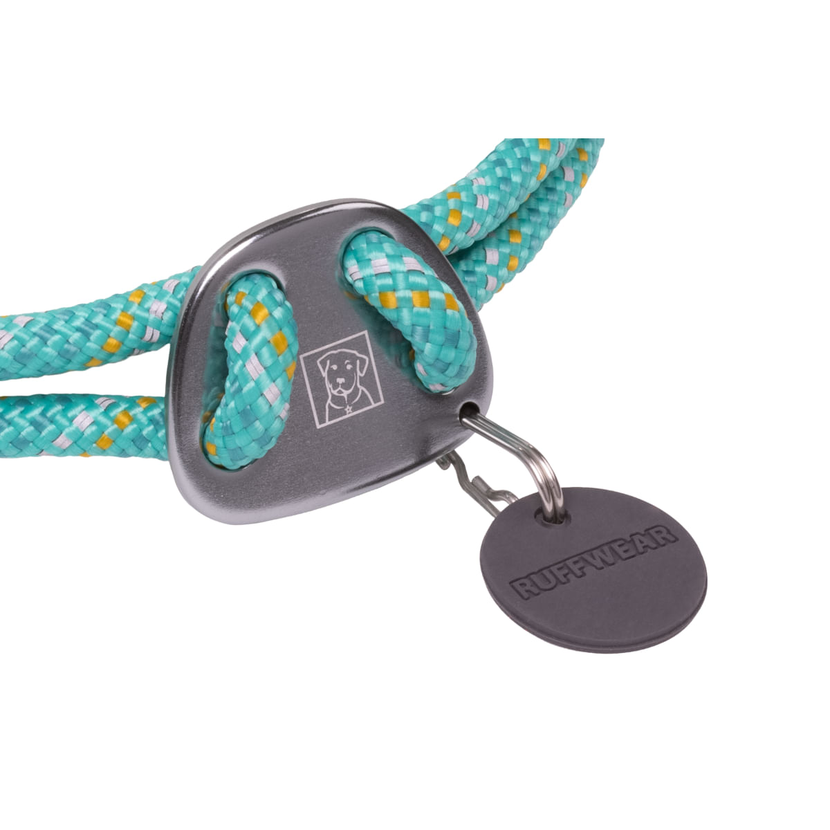 RUFFWEAR Knot a Collar, zgardă cordelină sport câini, ajustabilă, reflectorizantă RUFFWEAR Knot a Collar Aurora Teal, zgardă cordelină sport câini, ajustabilă, reflectorizantă, turcoaz, M(36-51 x 0.7cm) - poza 3