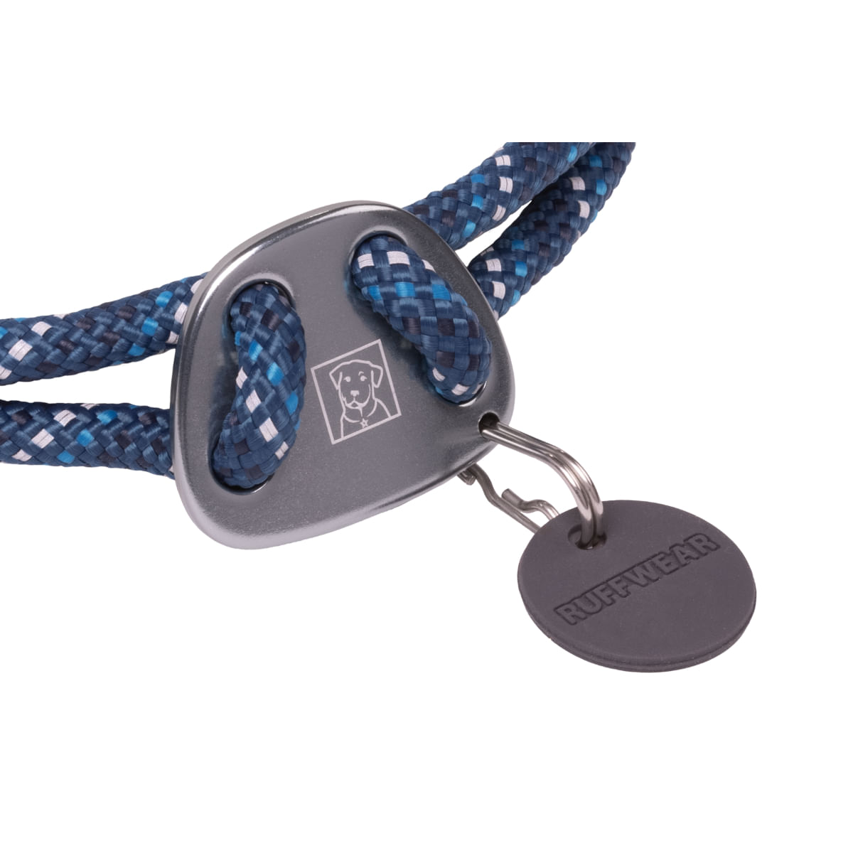 RUFFWEAR Knot a Collar, zgardă cordelină sport câini, ajustabilă, reflectorizantă RUFFWEAR Knot a Collar Blue Moon, zgardă cordelină sport câini, ajustabilă, reflectorizantă, albastru, M(36-51 x 0.7cm) - poza 3