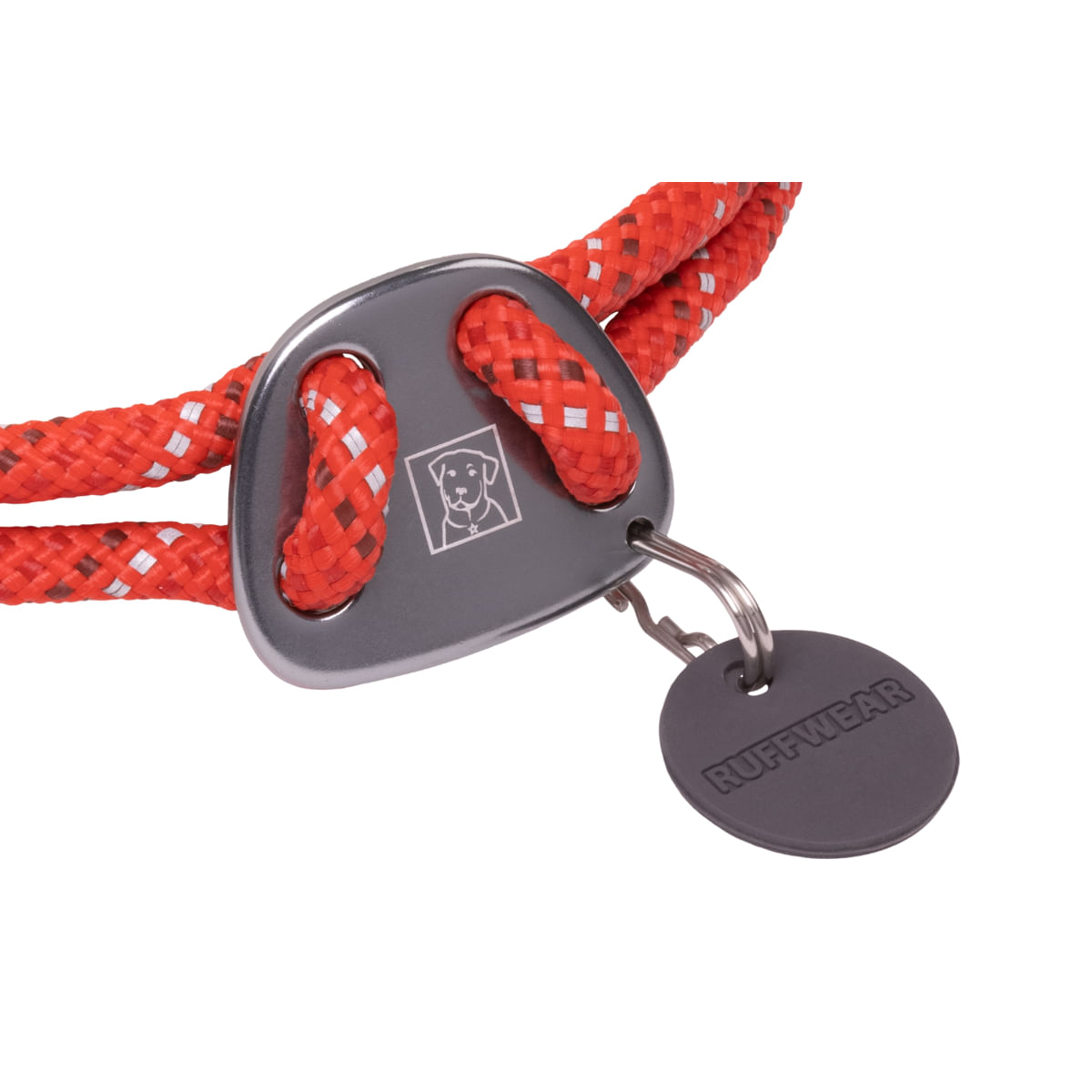 RUFFWEAR Knot a Collar, zgardă cordelină sport câini, ajustabilă, reflectorizantă RUFFWEAR Knot a Collar Red Sumac, zgardă cordelină sport câini, ajustabilă, reflectorizantă, roșu, M(36-51 x 0.7cm) - poza 3
