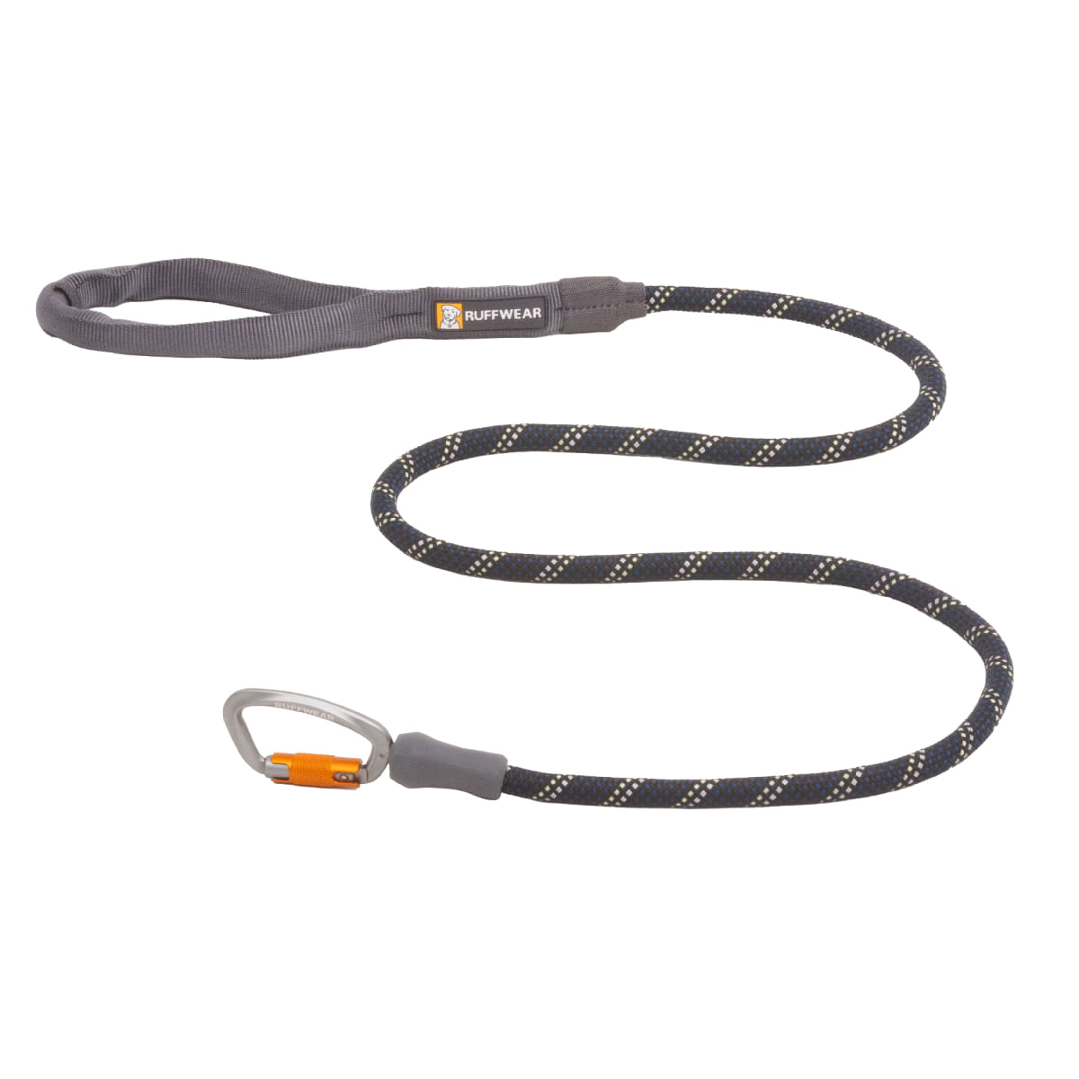 RUFFWEAR Knot-a-Leash, lesă cordelină sport câini, reflectorizantă RUFFWEAR Knot-a-Leash Obsidian Black, lesă cordelină sport câini, reflectorizantă, negru, S(1.5m x 0.7cm) - poza 1