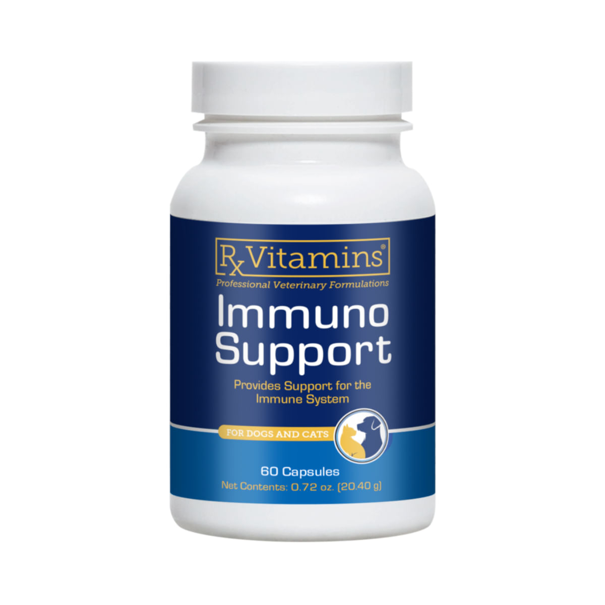 RX VITAMINS Immuno Support, supliment sistem imunitar câini, capsule RX VITAMINS Immuno Support, supliment sistem imunitar câini și pisici, flacon, 60 capsule - poza 2
